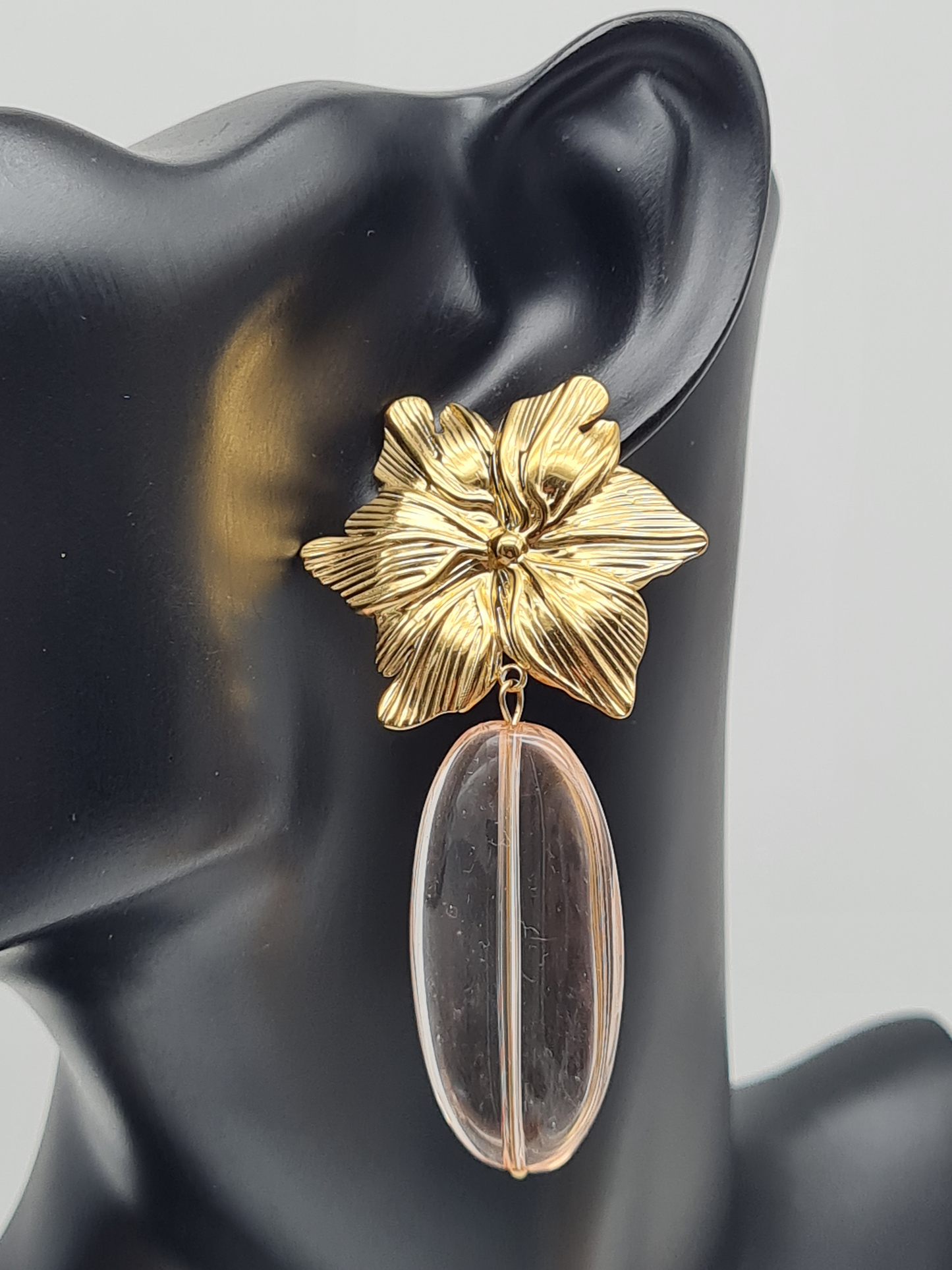 Yehwang OhrhÀnger Tropen Blume Goldfarben Acryl verschiedene Farben nickelfrei