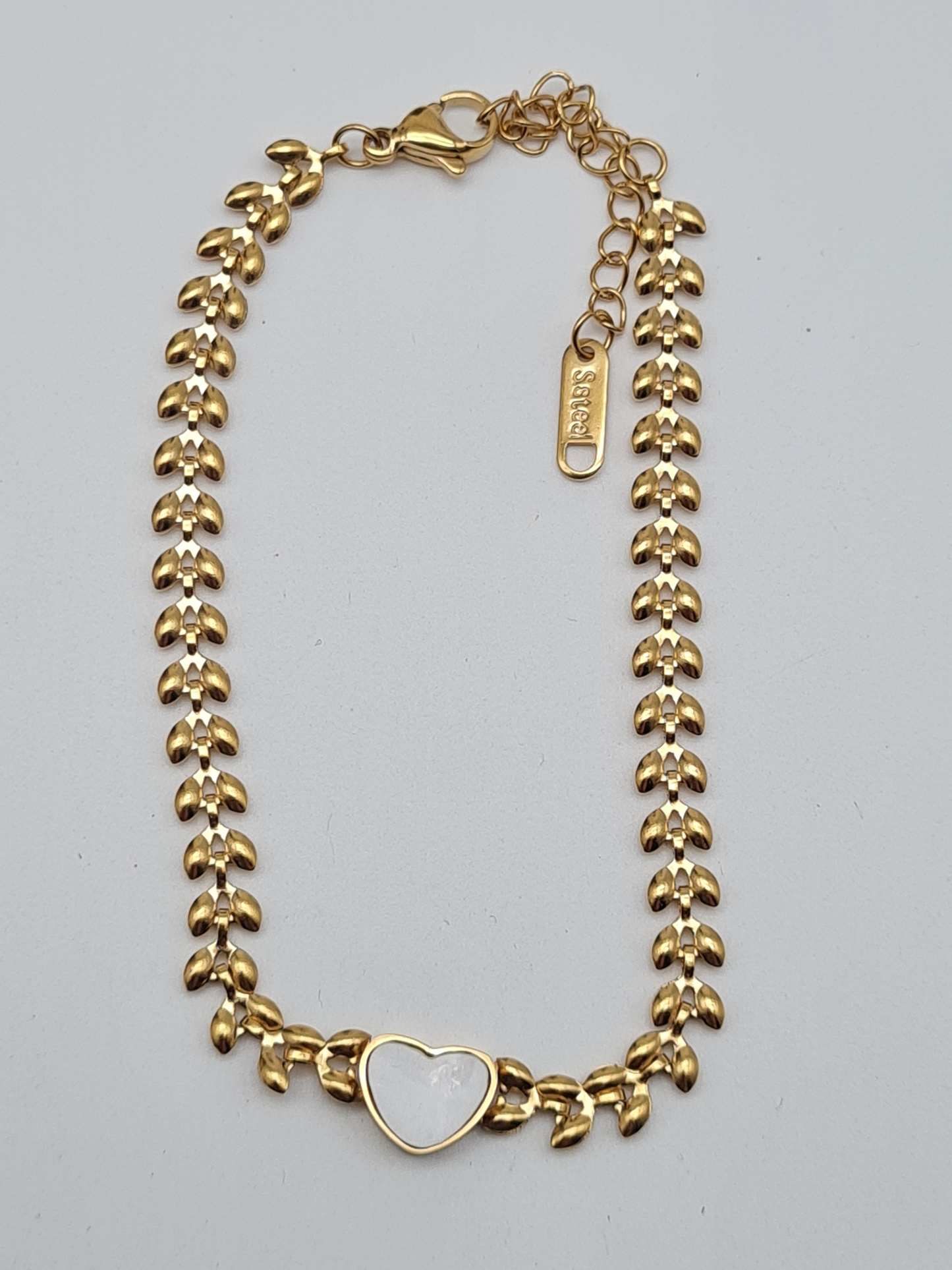Michelle Bijou, Armband, Goldfarben, Bettelarmband, Muchel Herz nickelfrei