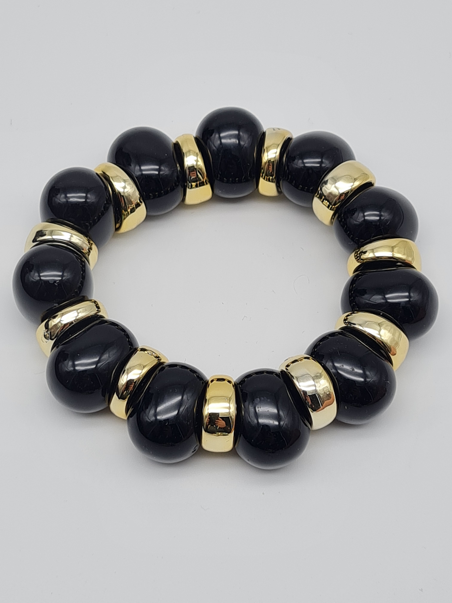 Dipped Shop Armbänder Goldfarben Schwarz Rauch-Braun Grün Creme Nickelfrei