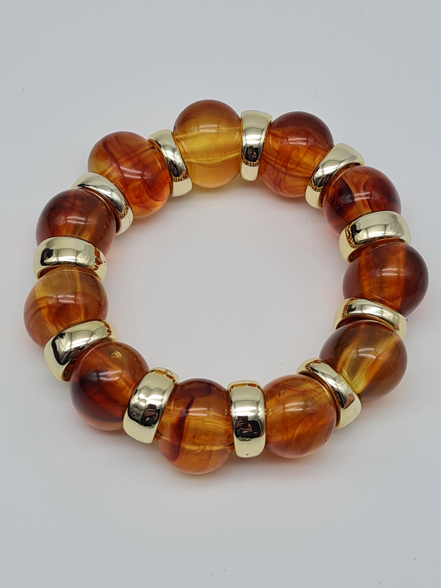 Dipped Shop Armbänder Goldfarben Schwarz Rauch-Braun Grün Creme Nickelfrei