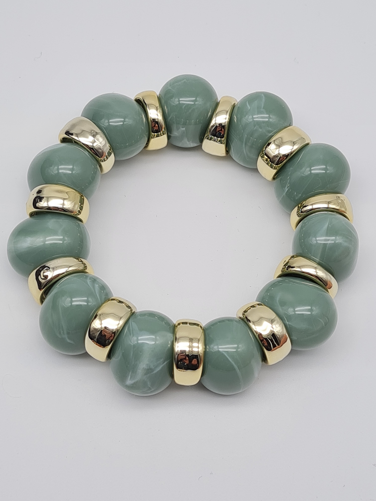 Dipped Shop Armbänder Goldfarben Schwarz Rauch-Braun Grün Creme Nickelfrei