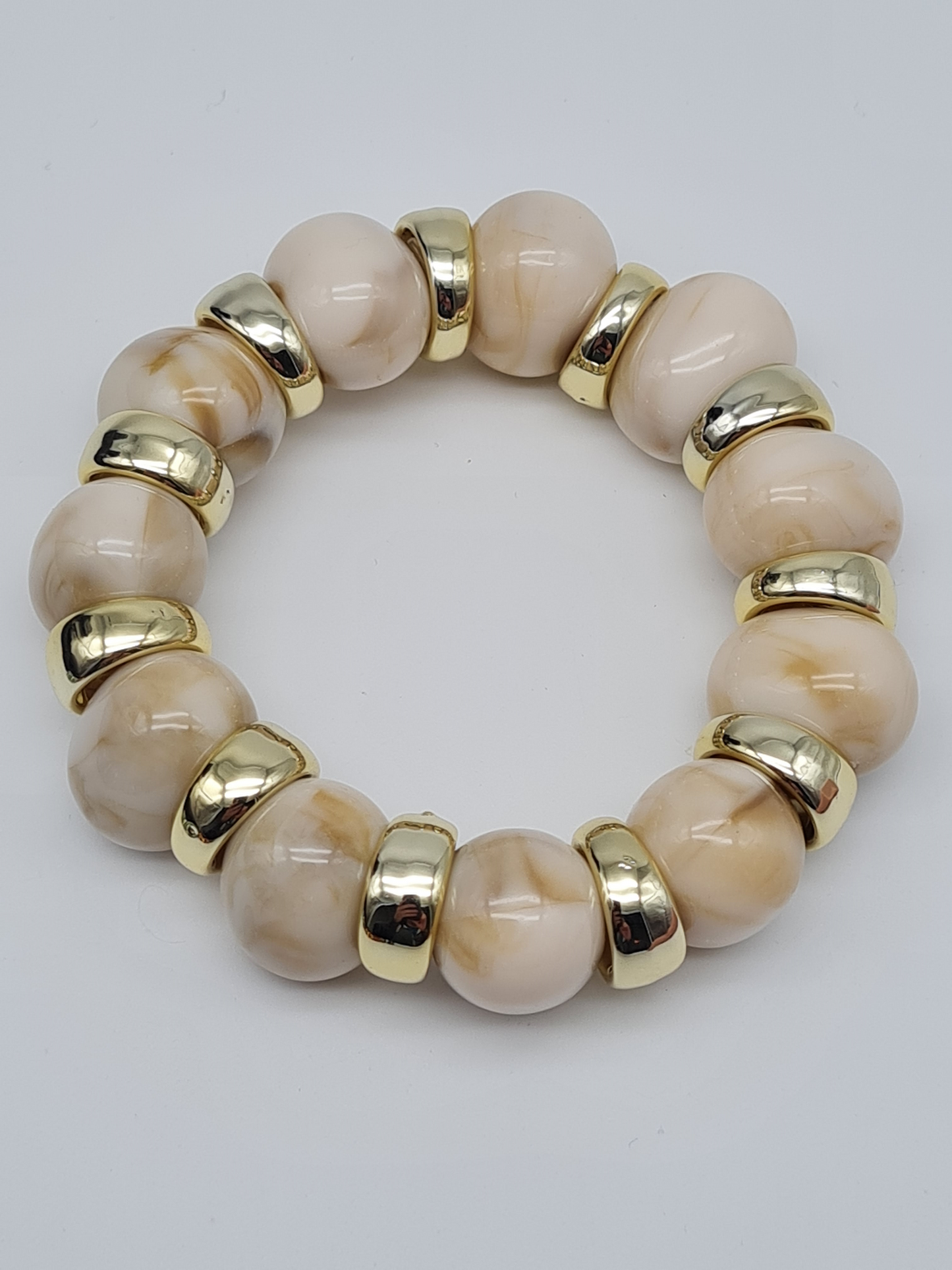 Dipped Shop Armbänder Goldfarben Schwarz Rauch-Braun Grün Creme Nickelfrei