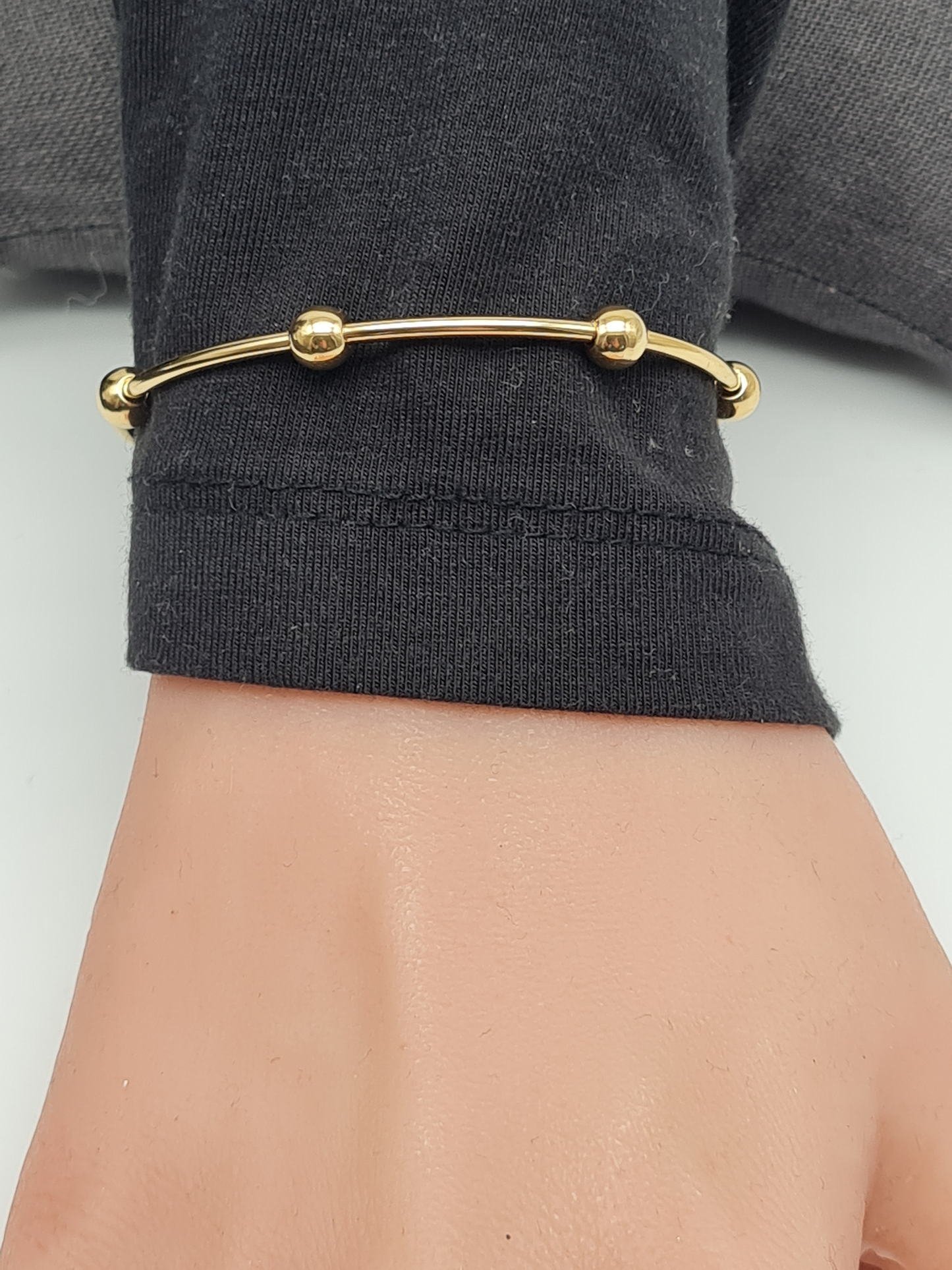 Cosmos Armreif Silber- Goldfarben nickelfrei Verzierungen Modern schlicht elegant kombinierbar
