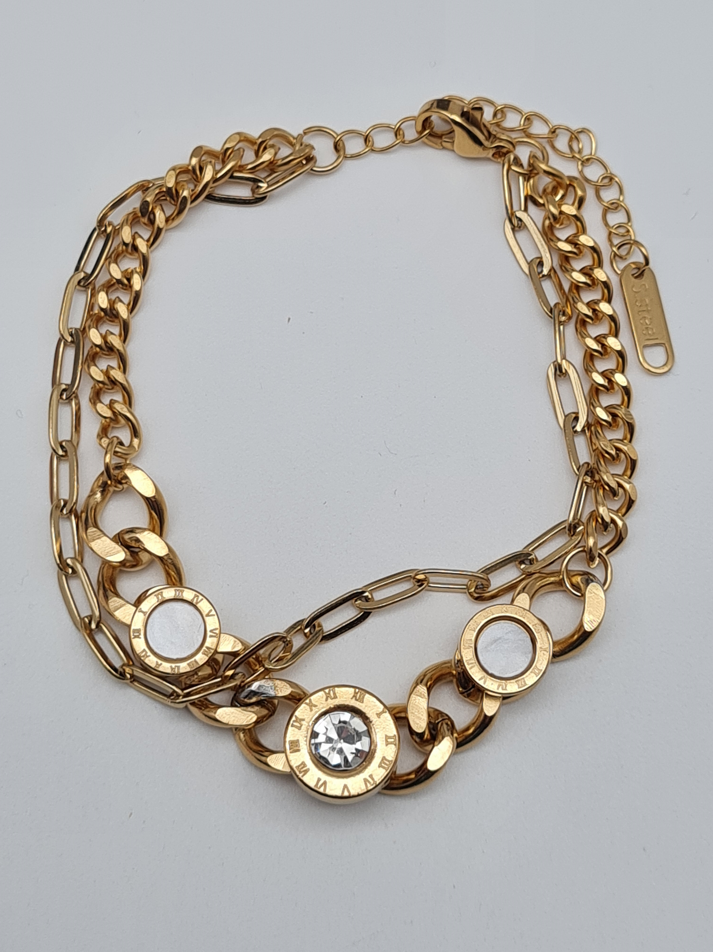 Cosmos Armreif Silber- Goldfarben nickelfrei Verzierungen Modern schlicht elegant kombinierbar (Kopie)