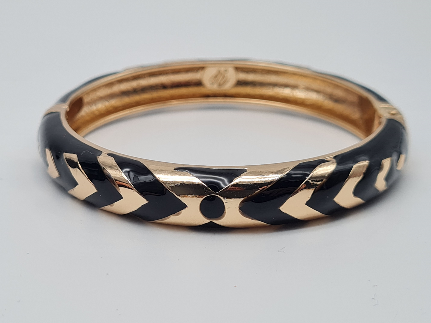Cosmos Klapp-Armband Schwarz Goldfarben Lila herz Zebra Nickelfrei
