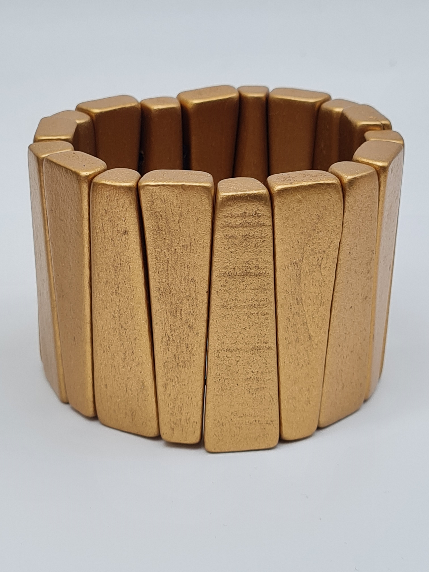 Cosmos Armreif Holz Goldfarben 5,5 cm Breit Modern Klassisch Trend