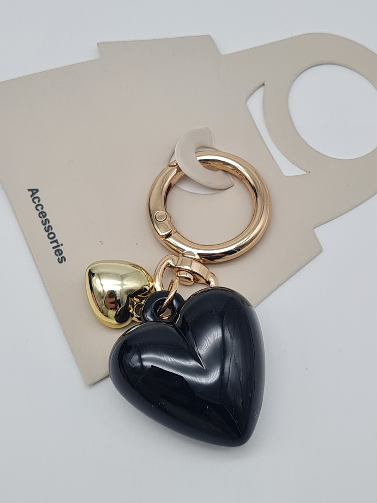 Yehwang Doppelter Herzanhänger Schlüsselanhänger Taschenanhänger Liebe Geschenk