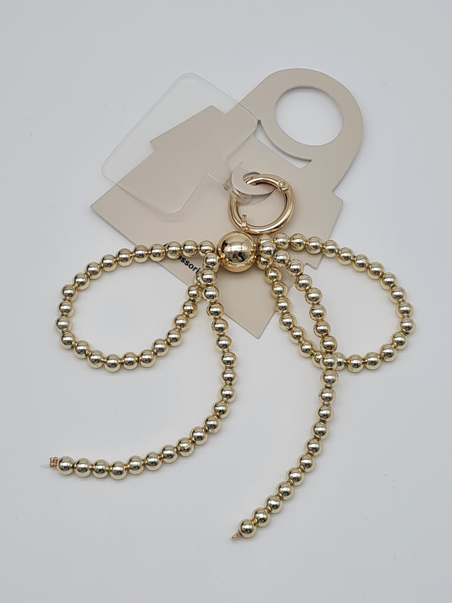 Yehwang Perlen Schleifenanhänger Goldfarben Handyschmuck Handykette Schlüsselanhänger