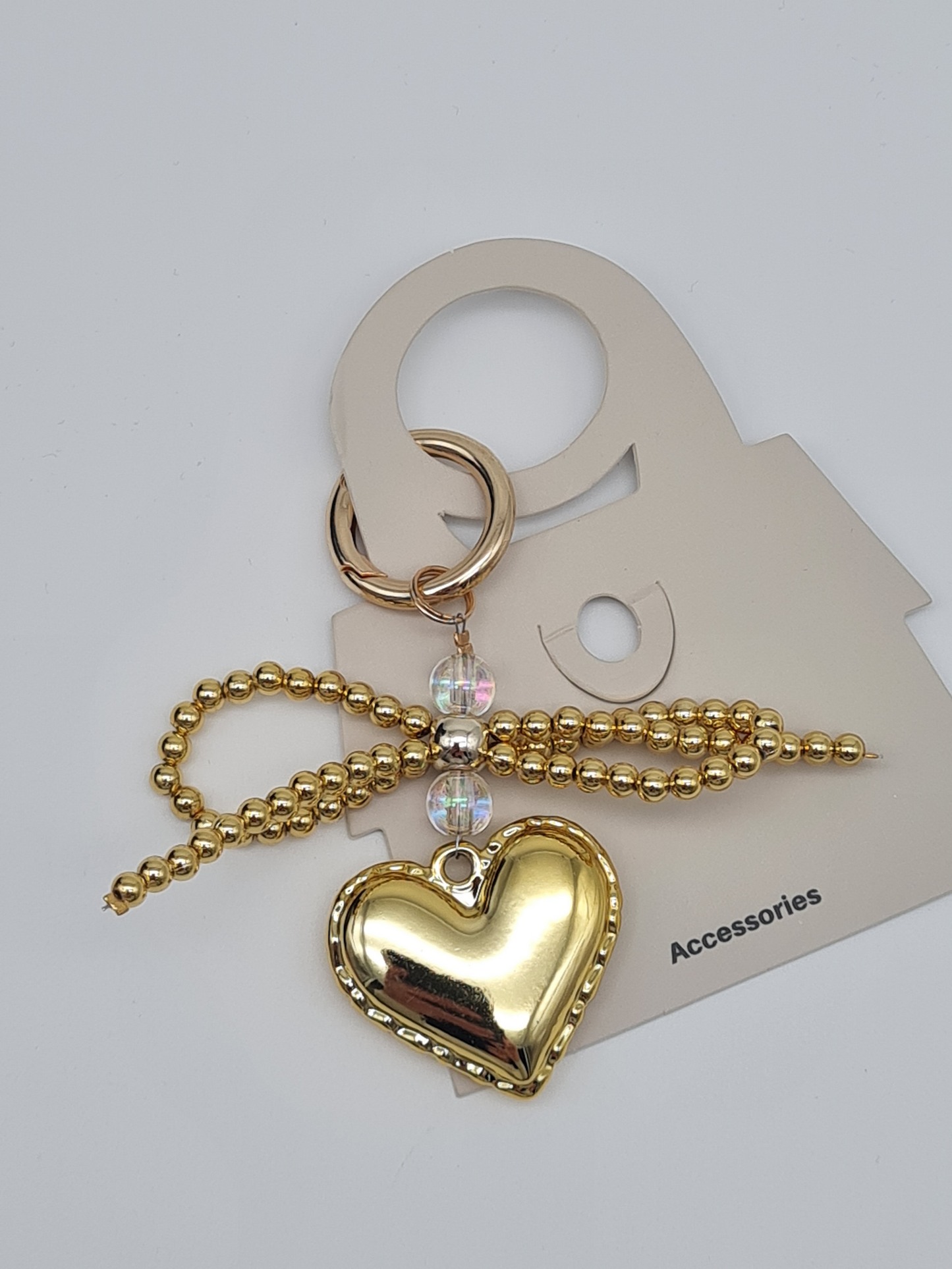 Yehwang Accessoire Anhänger Schleife Perle Goldfarben Schlüsselanhänger Taschenanhänger