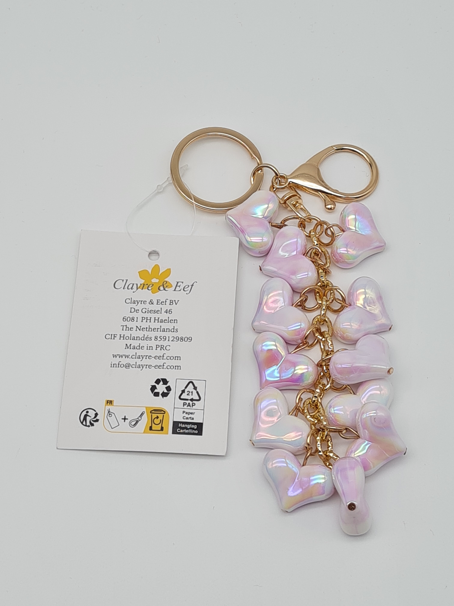 Clayre & Eef Schlüsselanhänger Hellblau Taschenanhänger Taschenschmuck Taschenaccessoires