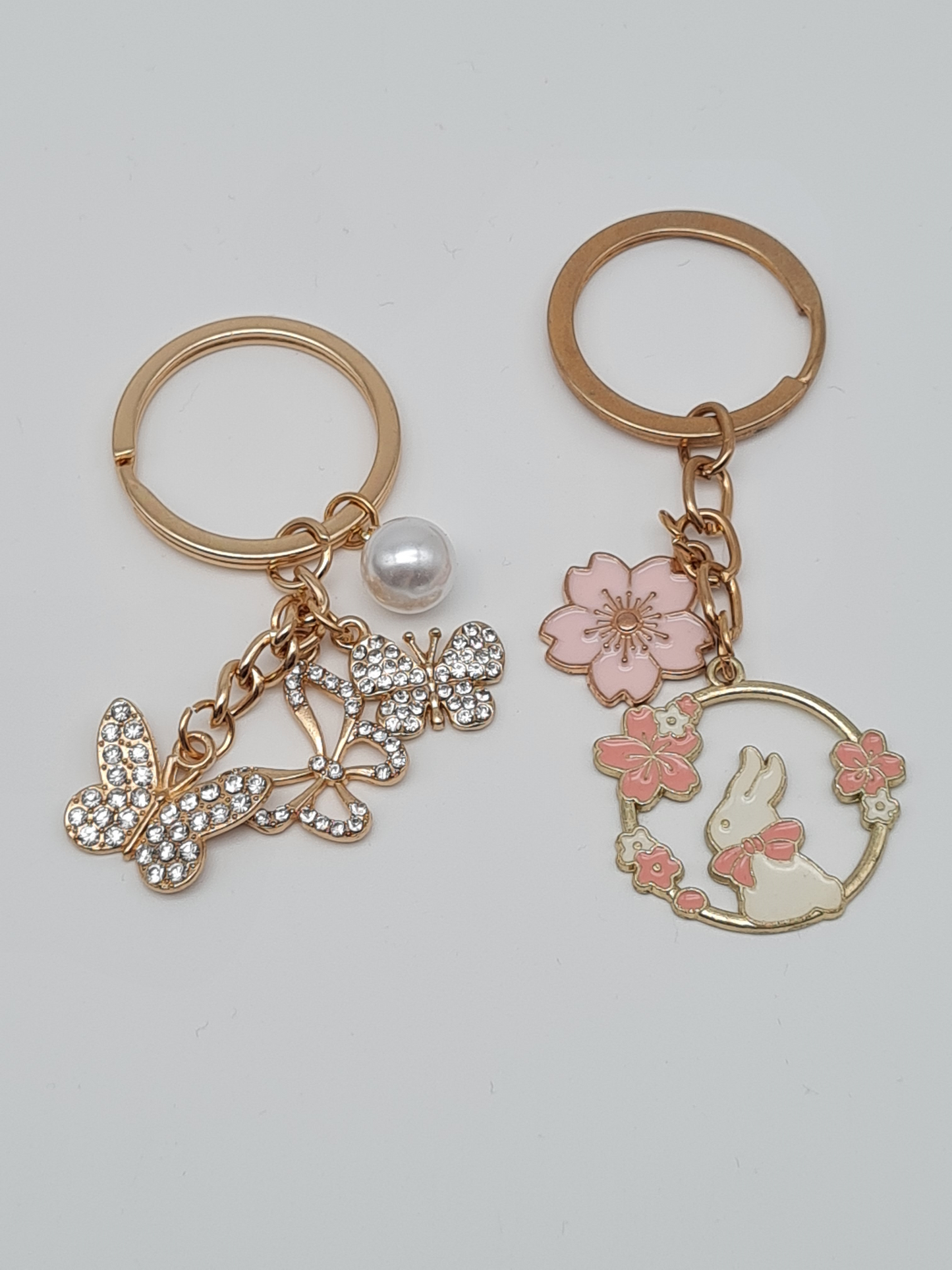 Yehwang Schlüsselanhänger Taschenanhänger Liebe Geschenk Süß Schmetterlinge häschen