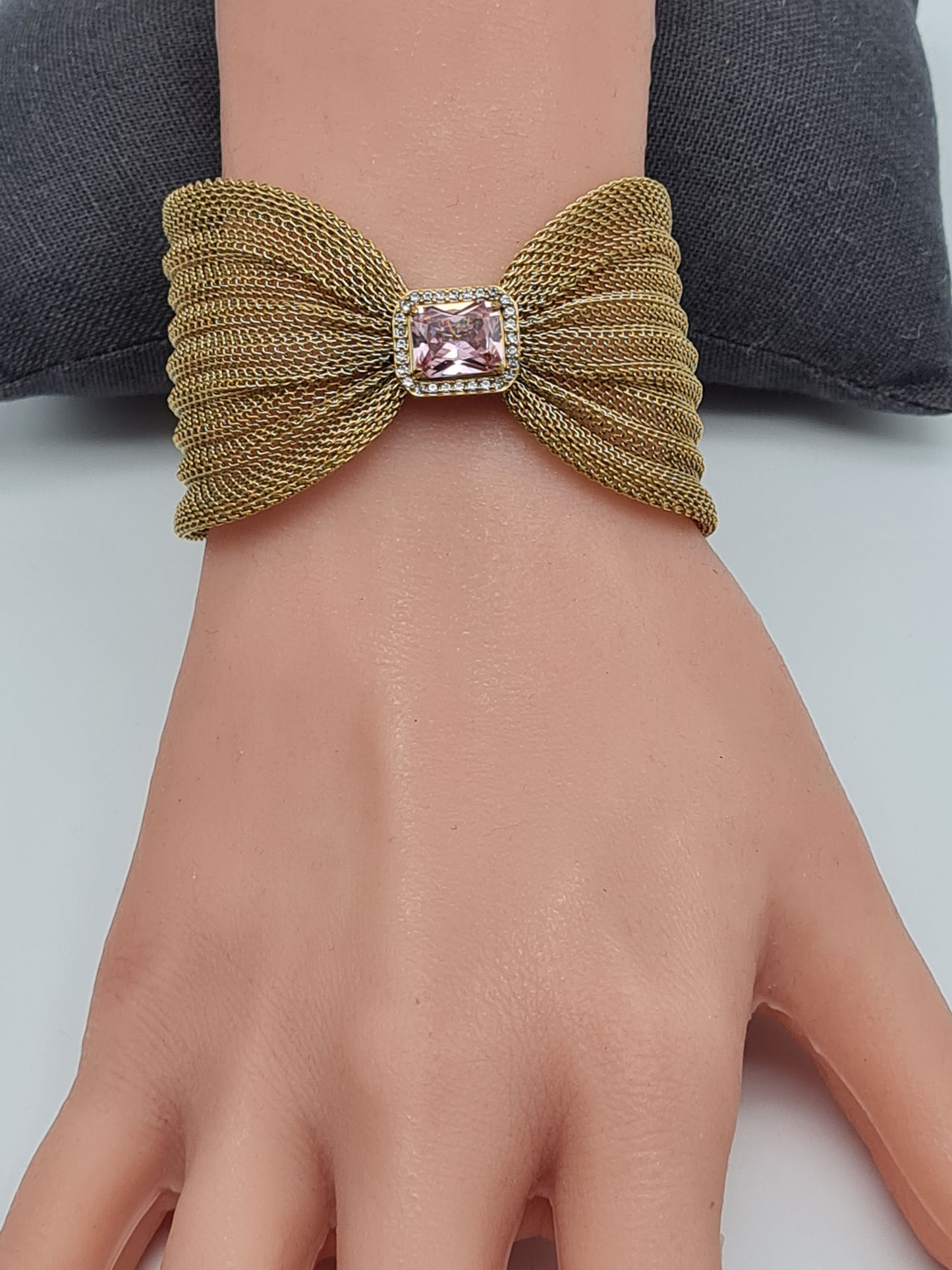Cosmos Armreif Goldfarben Modern Trend Kombinierbar Nickelfrei Schwarz Transparent Rosa