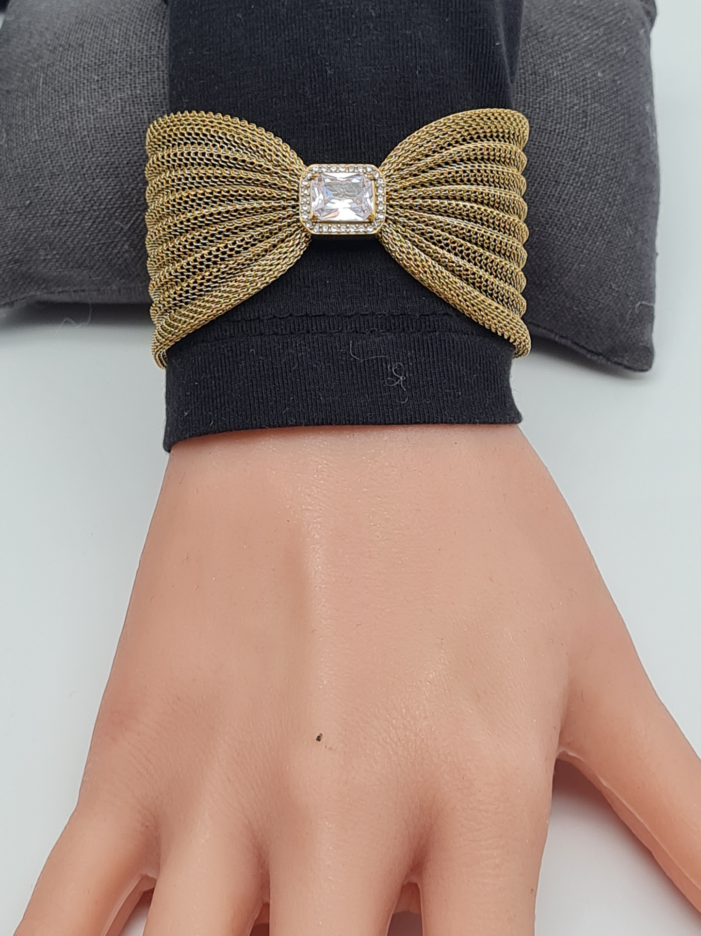 Cosmos Armreif Goldfarben Modern Trend Kombinierbar Nickelfrei Schwarz Transparent Rosa