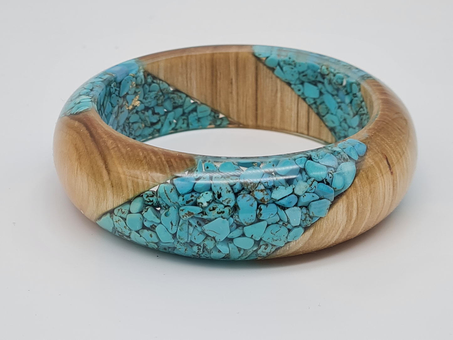 Cosmos Armband Resin Acryl Holz Türkis Gold Bronze Marmor