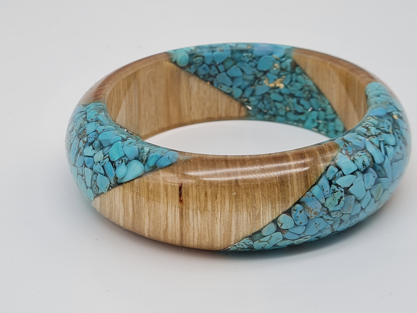 Cosmos Armband Resin Acryl Holz Türkis Gold Bronze Marmor