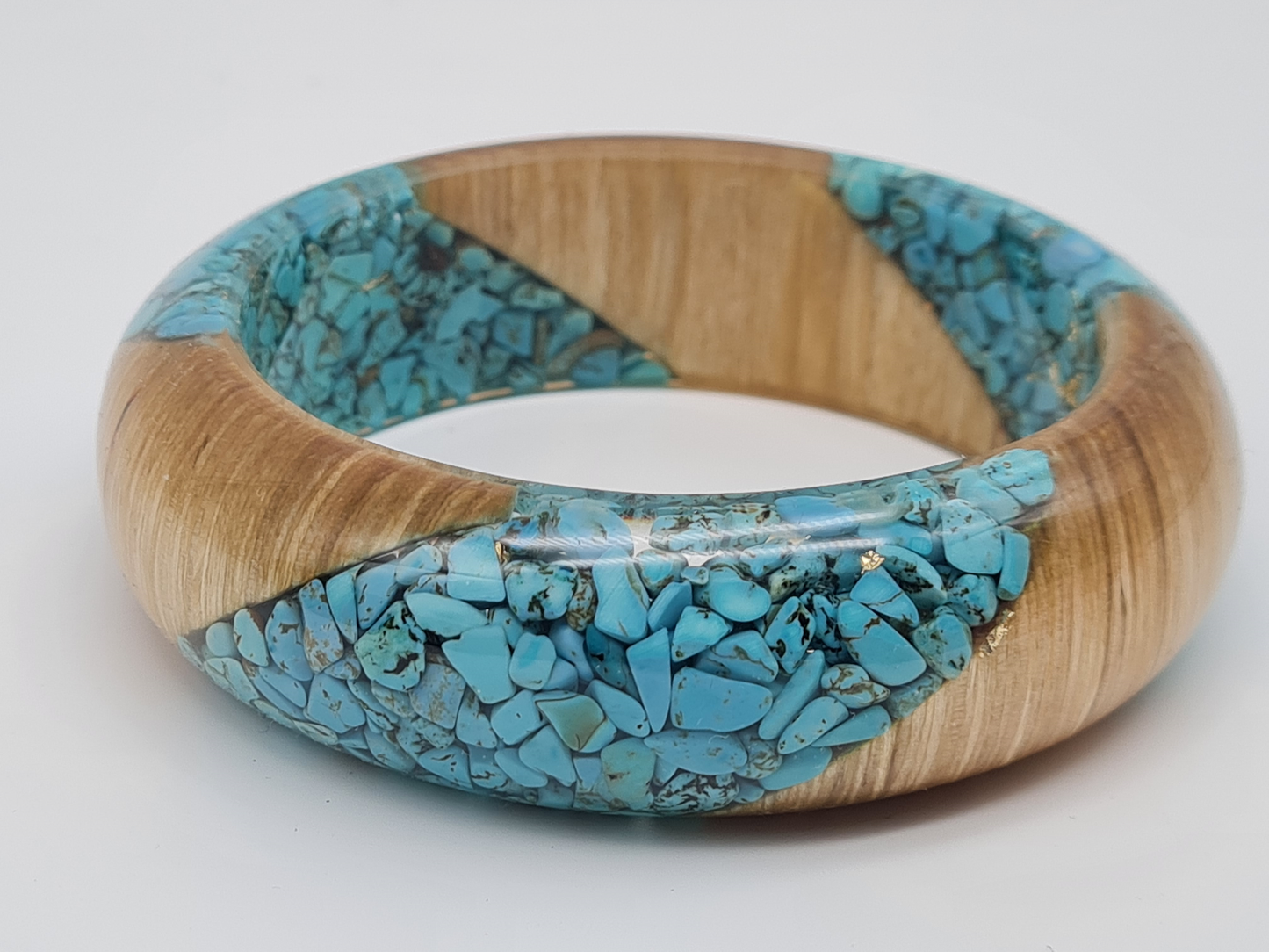 Cosmos Armband Resin Acryl Holz Türkis Gold Bronze Marmor