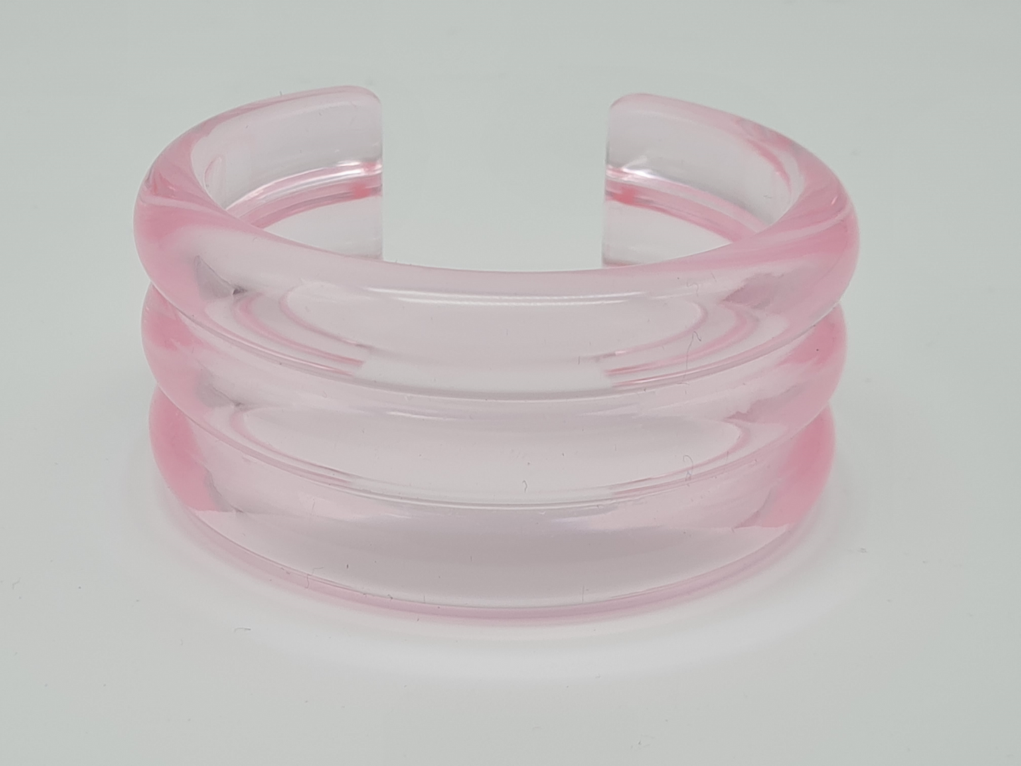 Cosmos Armband Acryl Rosa Marmor-Look Transparent Trend Blassrosa