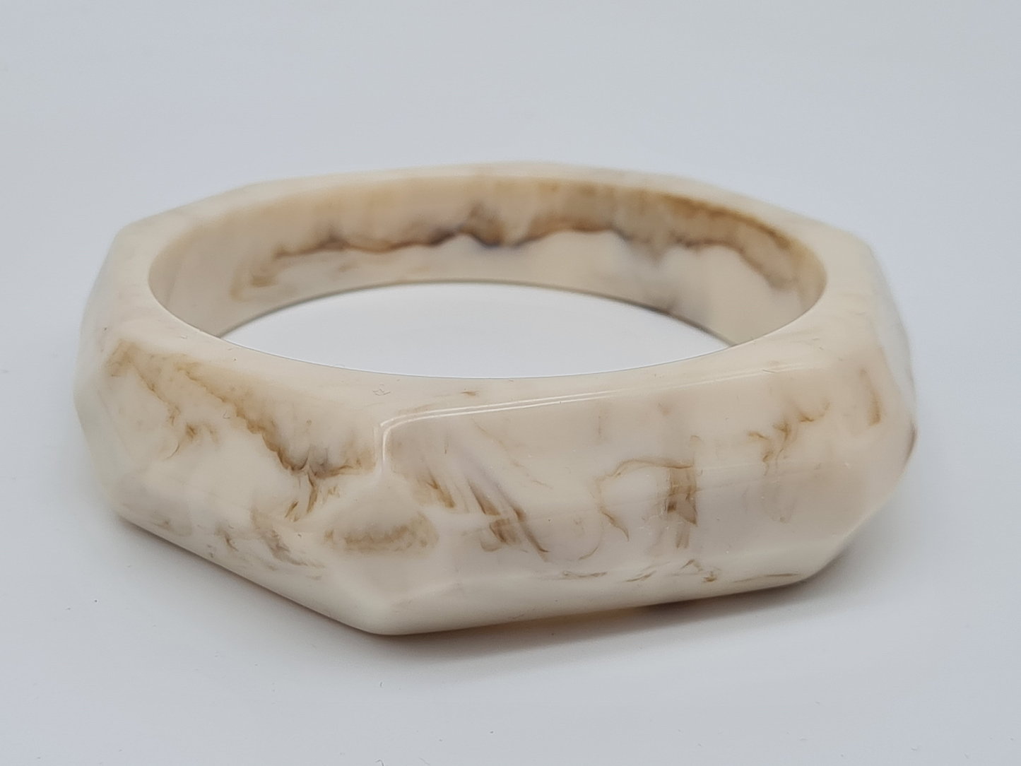 Cosmos Armband Acryl Creme Marmor-Look Trend Kombinierbar Klassisch