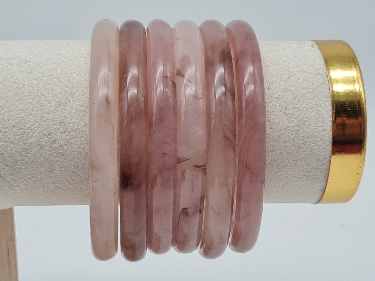 Cosmos Armband Keramik altrosa Marmor-Look Trend kombinierbar