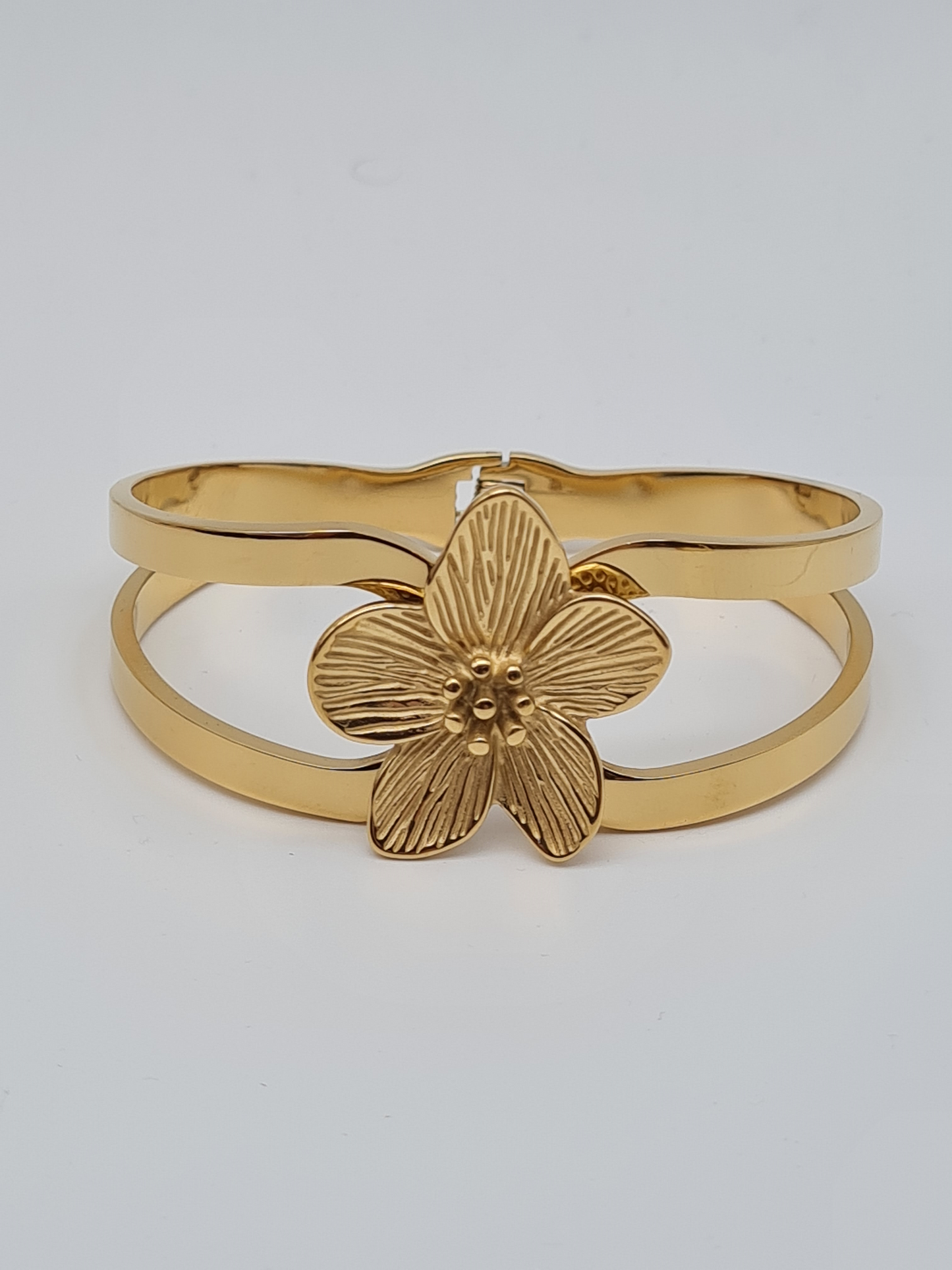 Cosmos Armband Klapp-Armband Goldfarben Blumen kombinierbar nickelfrei