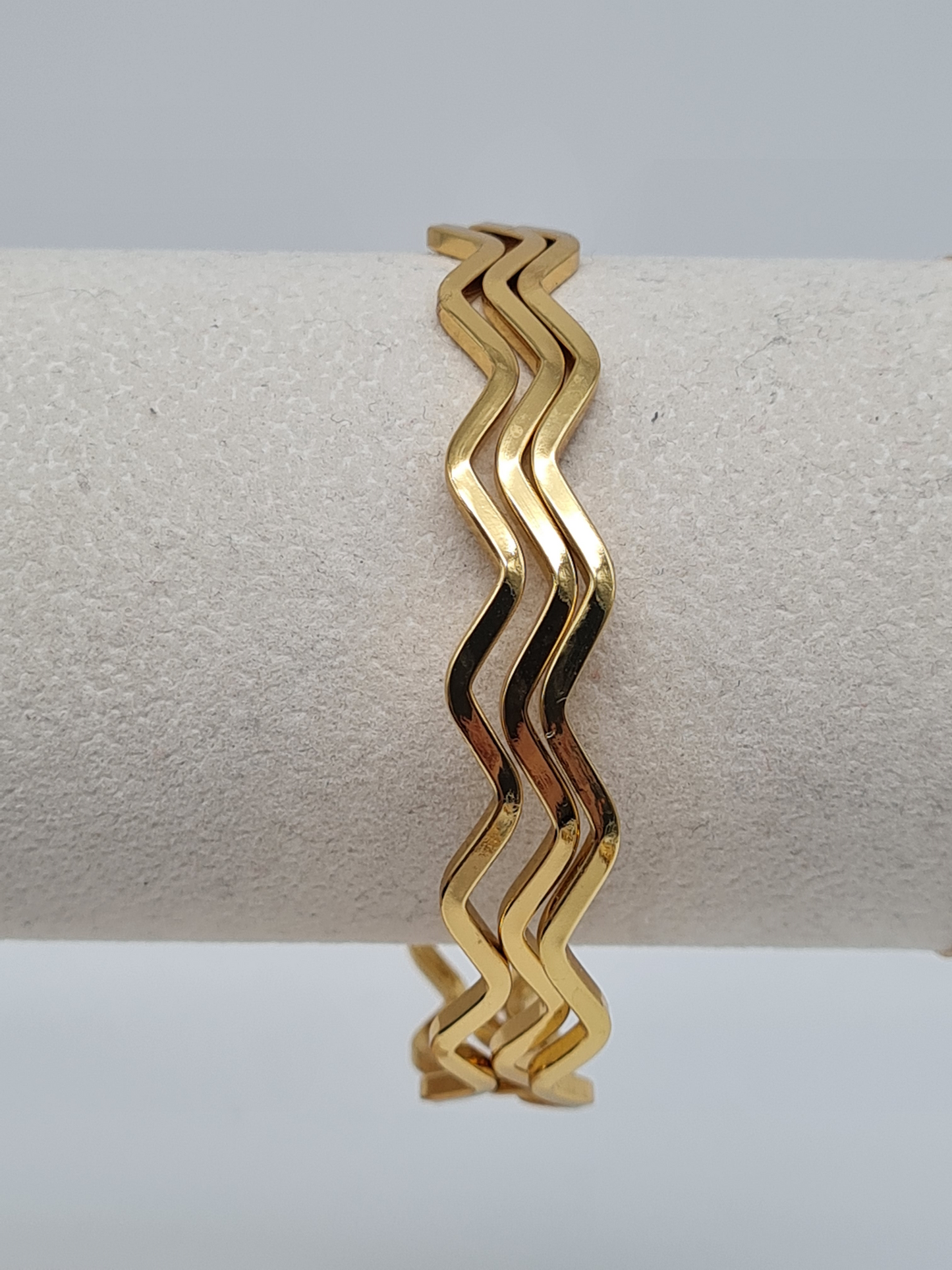 Cosmos Armband Metall Goldfarben Set 3 zigzag Kombinierbar