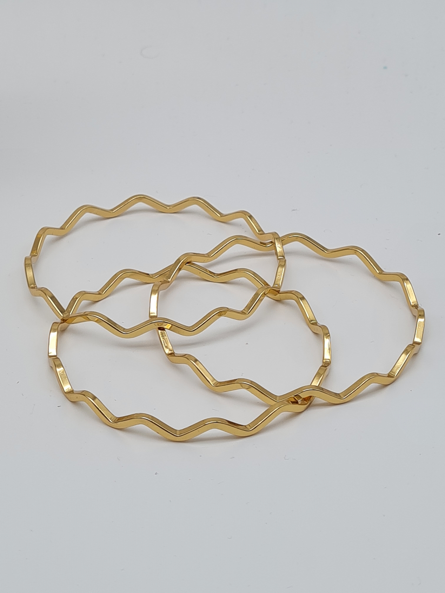 Cosmos Armband Metall Goldfarben Set 3 zigzag Kombinierbar