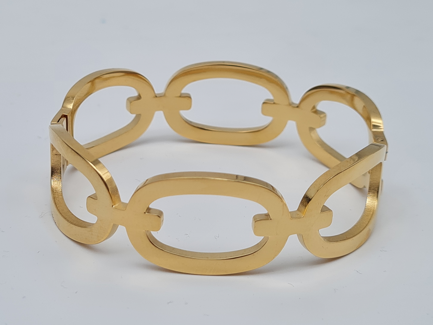 Cosmos Armband Klapp-Armband Goldfarben kombinierbar nickelfrei Glieder 70er
