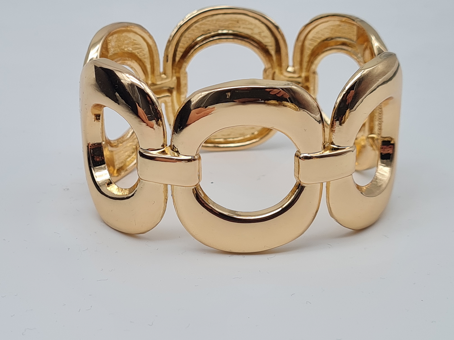 Cosmos Armband Klapp-Armband Goldfarben kombinierbar nickelfrei Glieder 70er