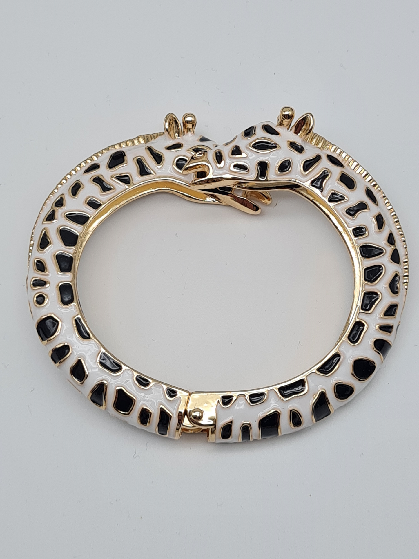 Ardoné Armreif Klapp-Armband Giraffe Tiermuster Tier Jungle Urwald Nickelfrei