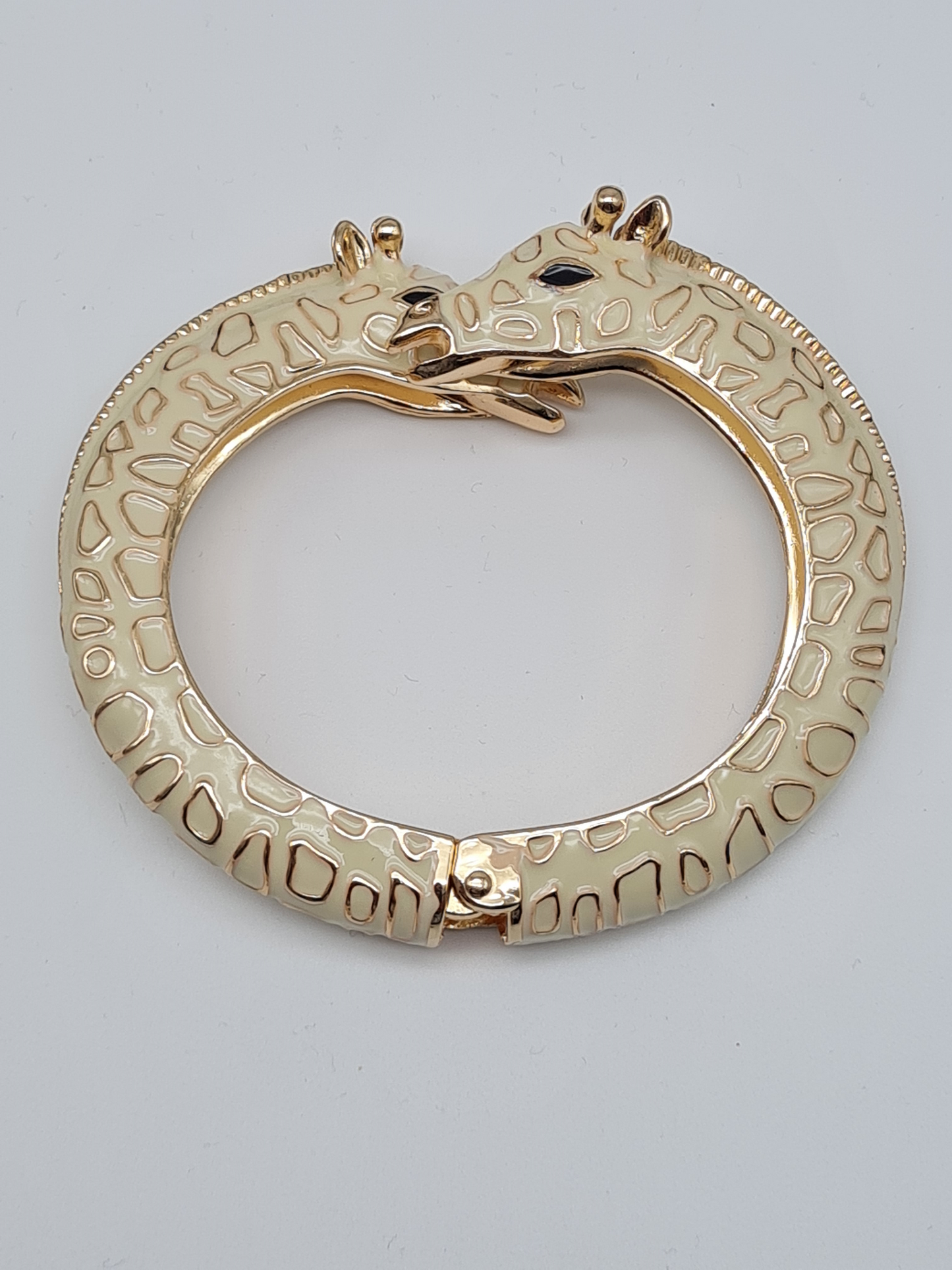 Ardoné Armreif Klapp-Armband Giraffe Tiermuster Tier Jungle Urwald Nickelfrei