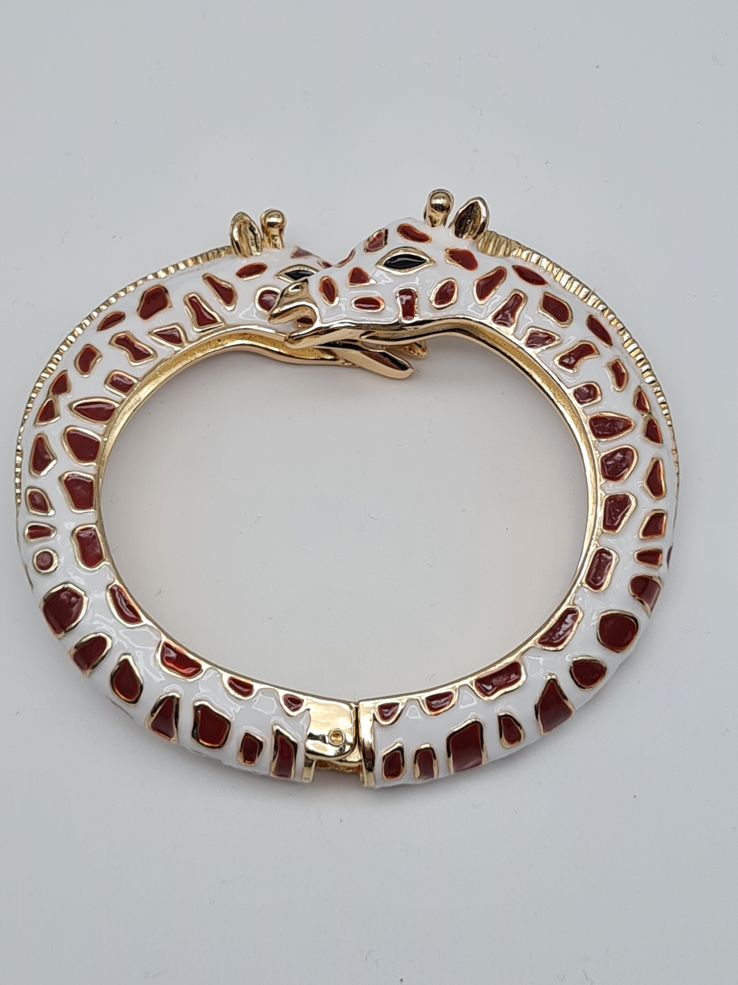 Ardoné Armreif Klapp-Armband Giraffe Tiermuster Tier Jungle Urwald Nickelfrei
