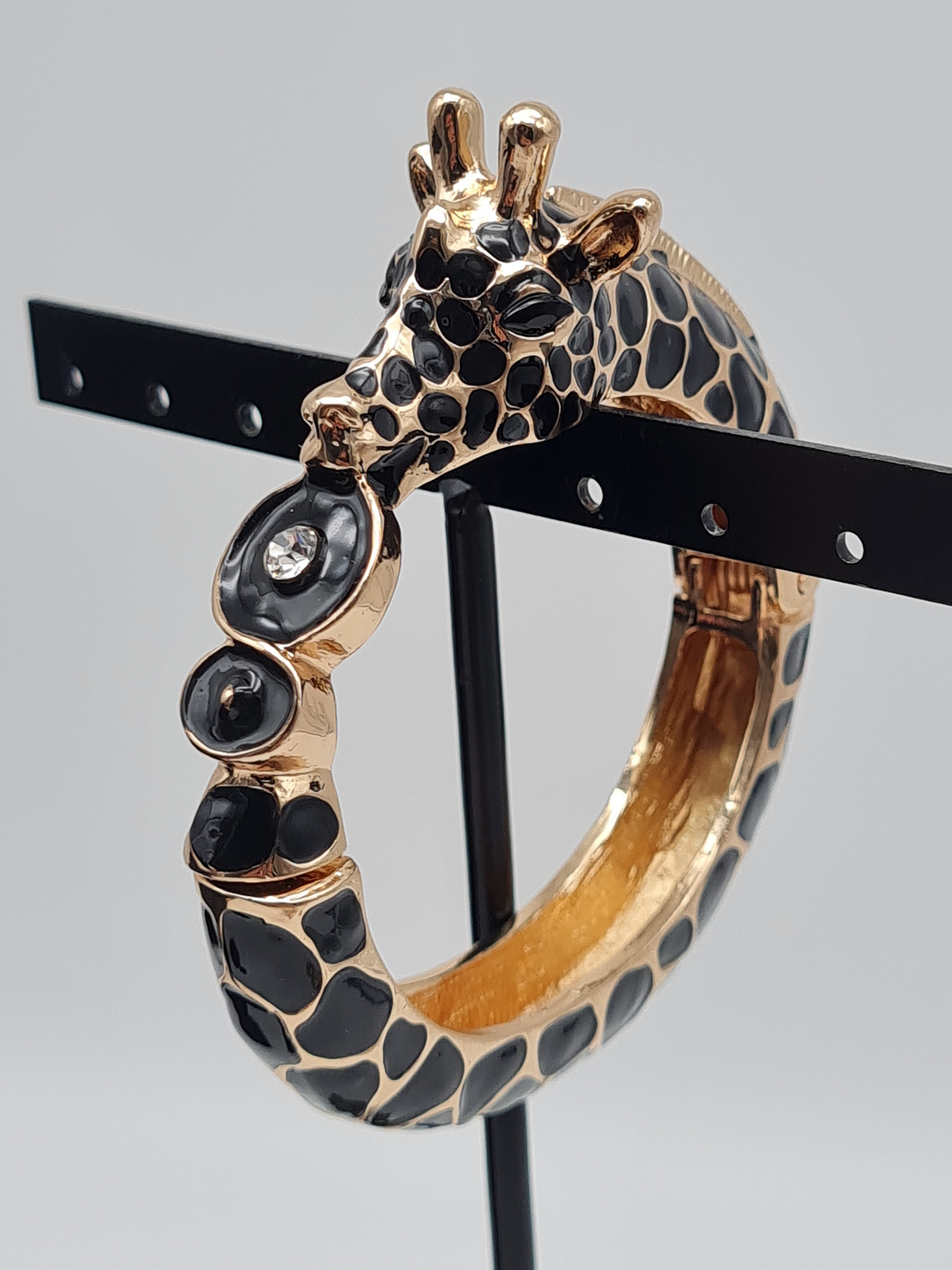 Ardoné Armreif Klapp-Armband Giraffe Tiermuster Tier Jungle Urwald Nickelfrei
