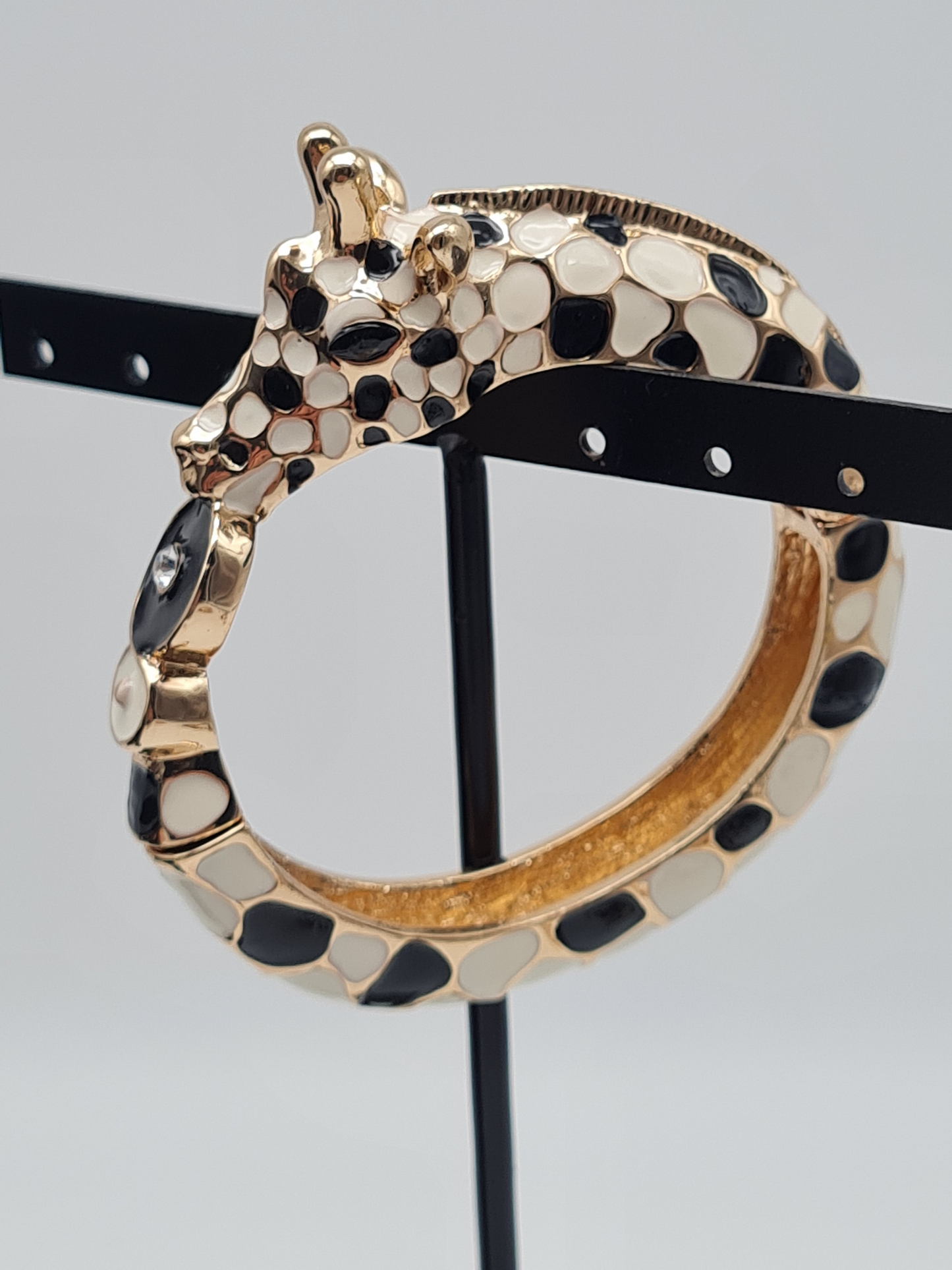 Ardoné Armreif Klapp-Armband Giraffe Tiermuster Tier Jungle Urwald Nickelfrei
