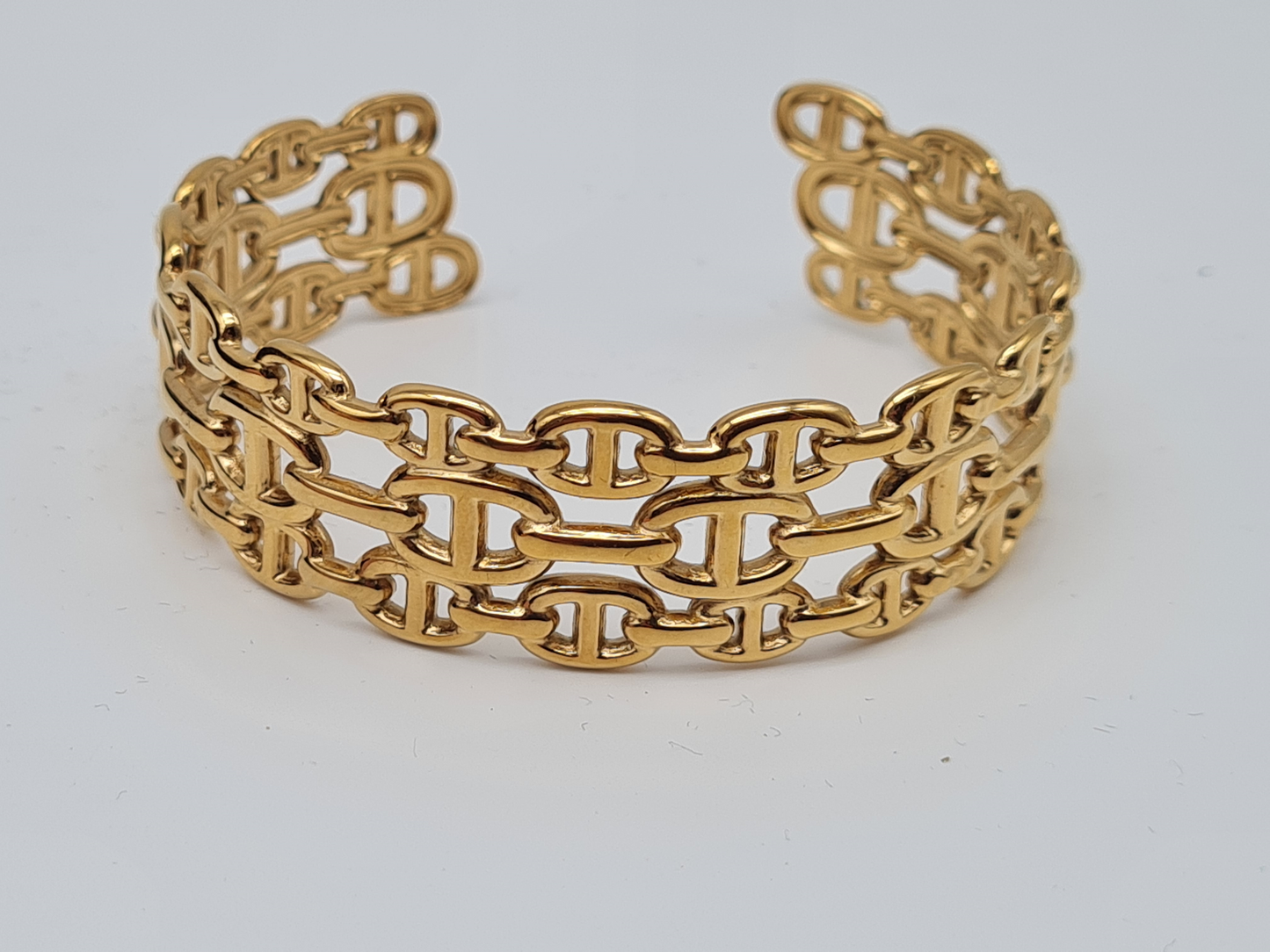 Cosmos Armband Armreif goldfarben Nickelfrei Herz Schmetterling