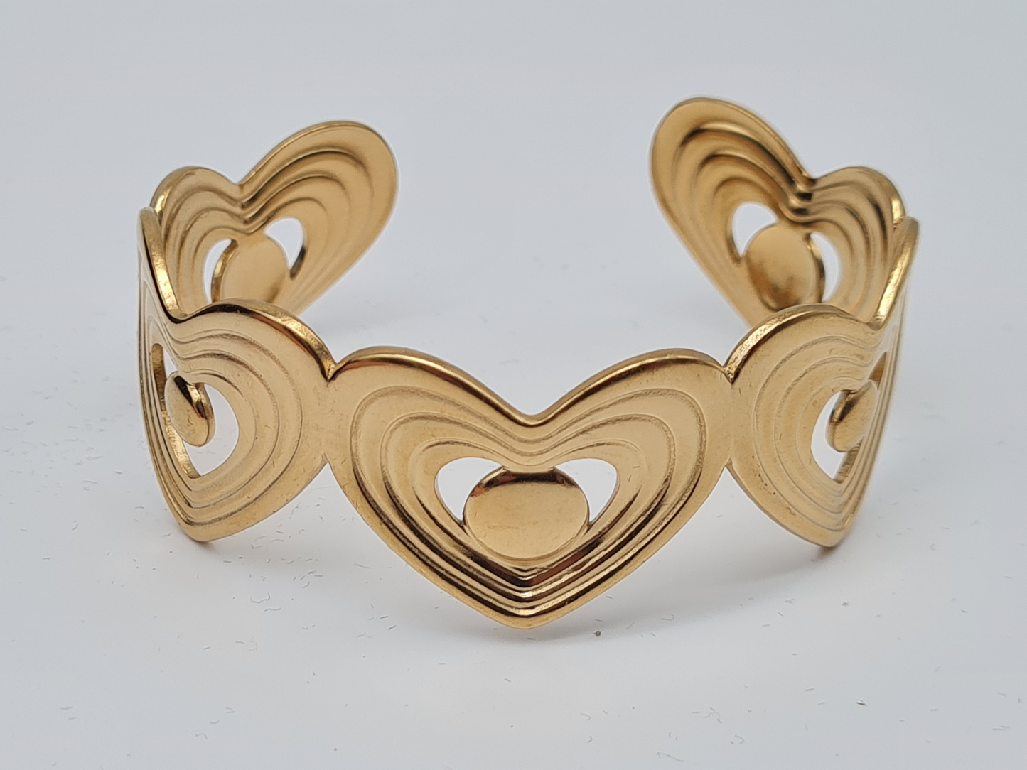 Cosmos Armband Armreif goldfarben Nickelfrei Herz Schmetterling
