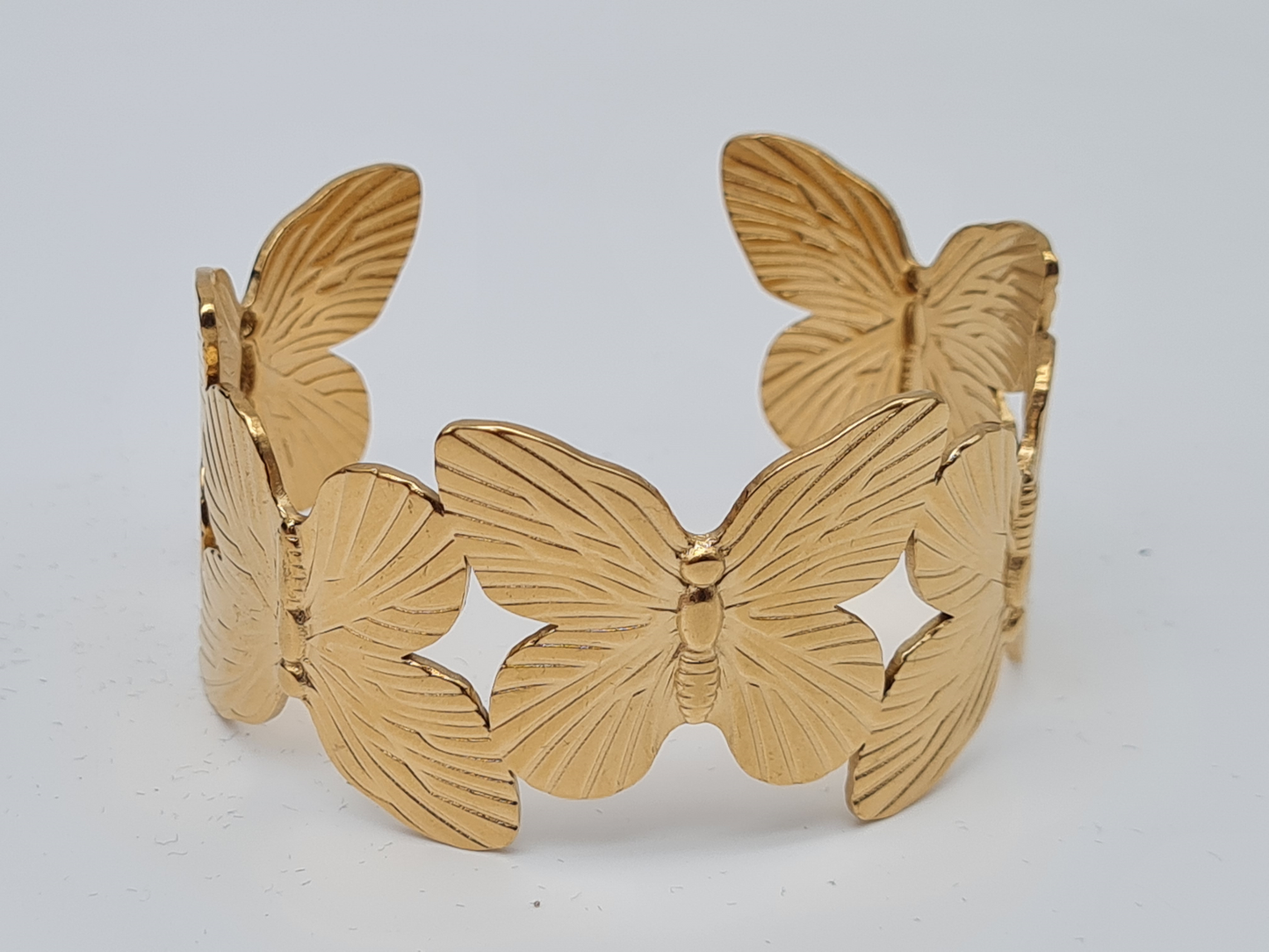 Cosmos Armband Armreif goldfarben Nickelfrei Herz Schmetterling