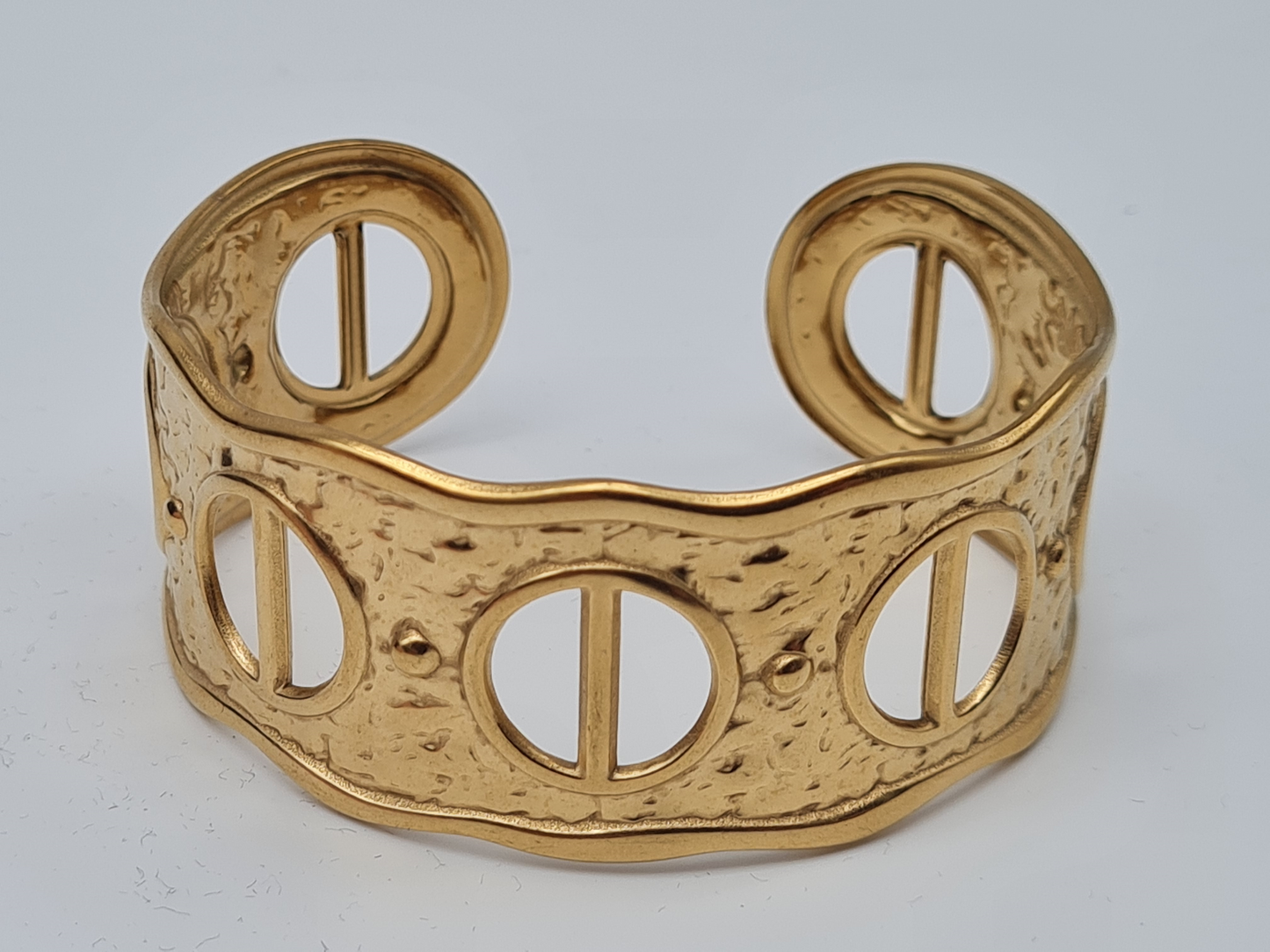 Cosmos Armband Armreif goldfarben Nickelfrei Blumen Blätter Glieder