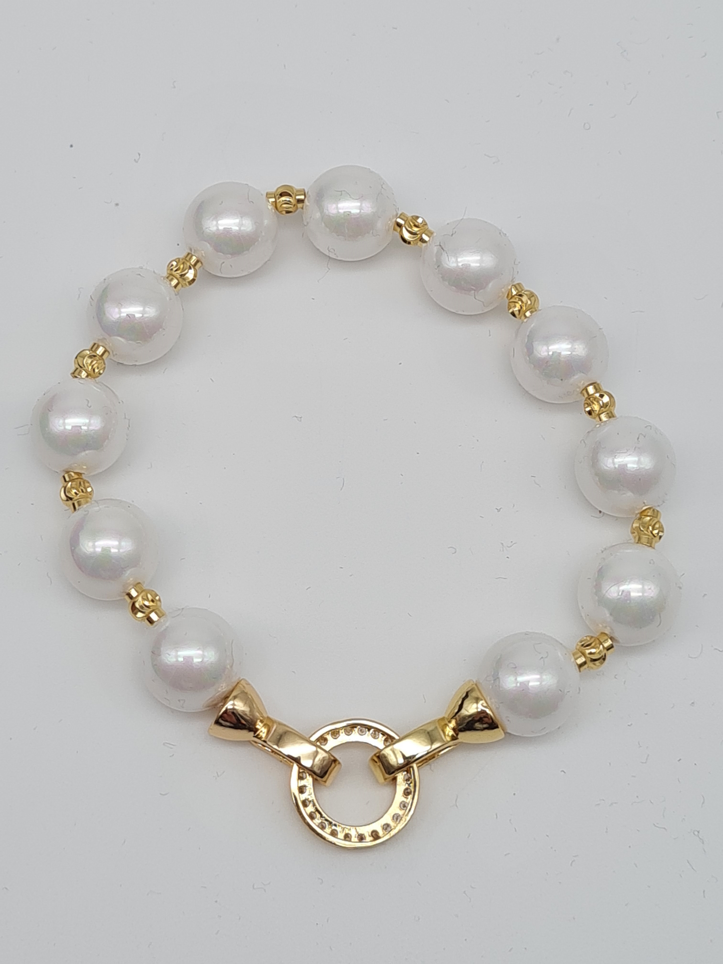 Sensibling Corp. Edelstahl Armbänder Silbergrau Perlen Goldfarben nickelfrei Elegant Klassisch