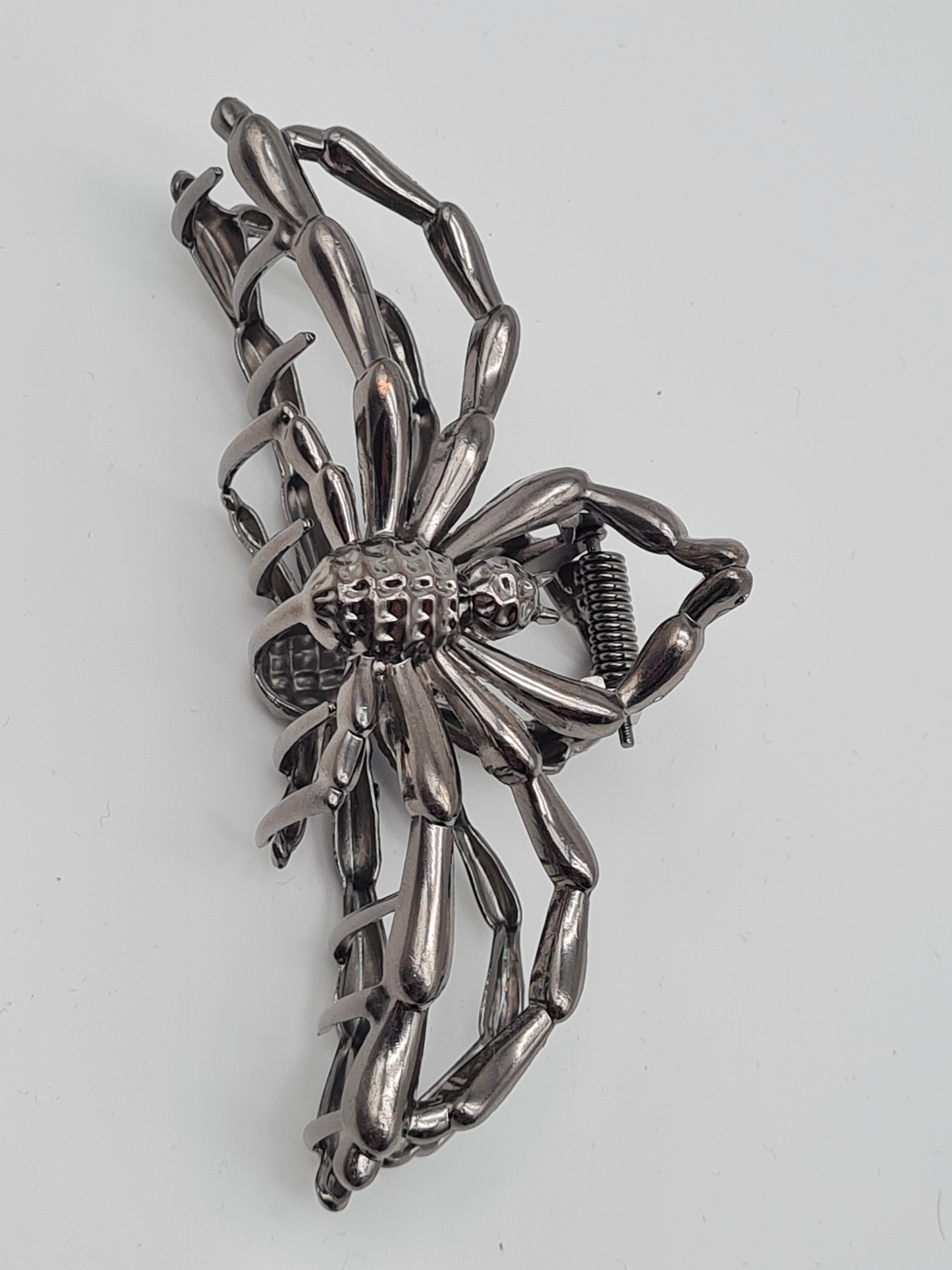 Sensibling Corp. Haarklammer Halloween Spinnen Spinnennetz Gun Metal Silberfarben