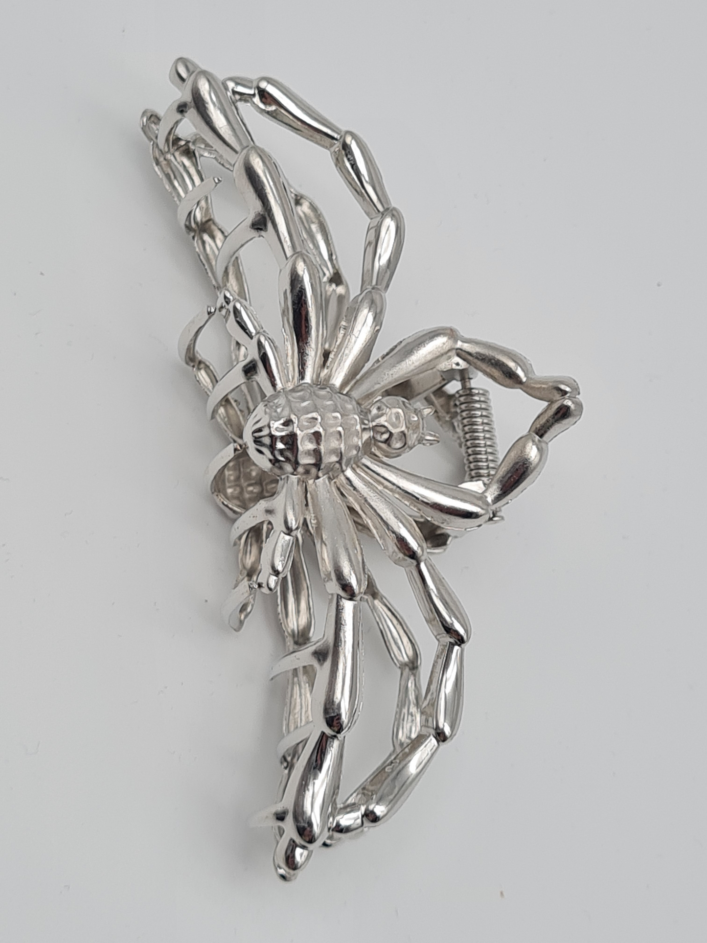 Sensibling Corp. Haarklammer Halloween Spinnen Spinnennetz Gun Metal Silberfarben