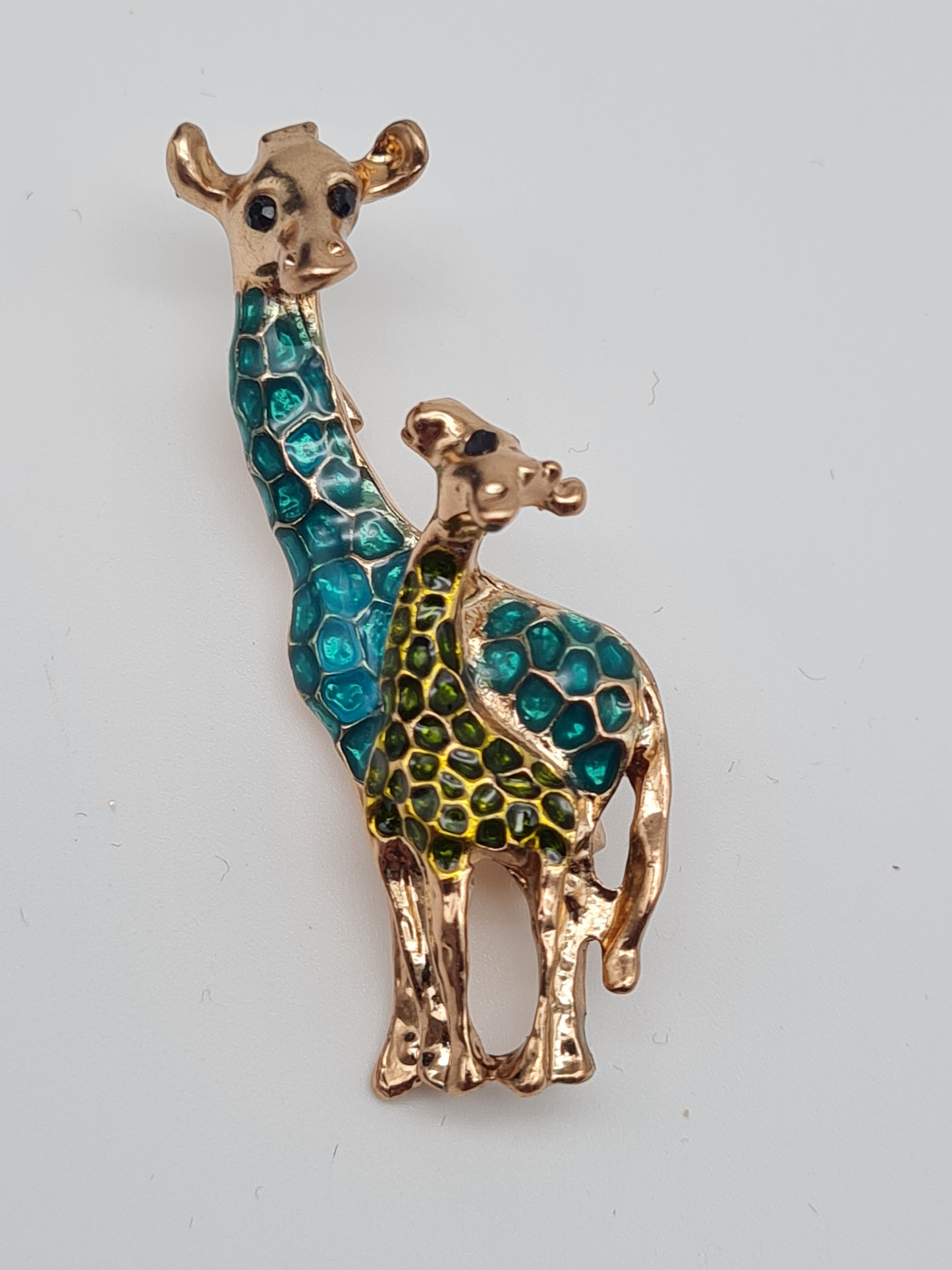Brosche "Giraffe mit Kind" beziehung afrika tiere steppe savanne