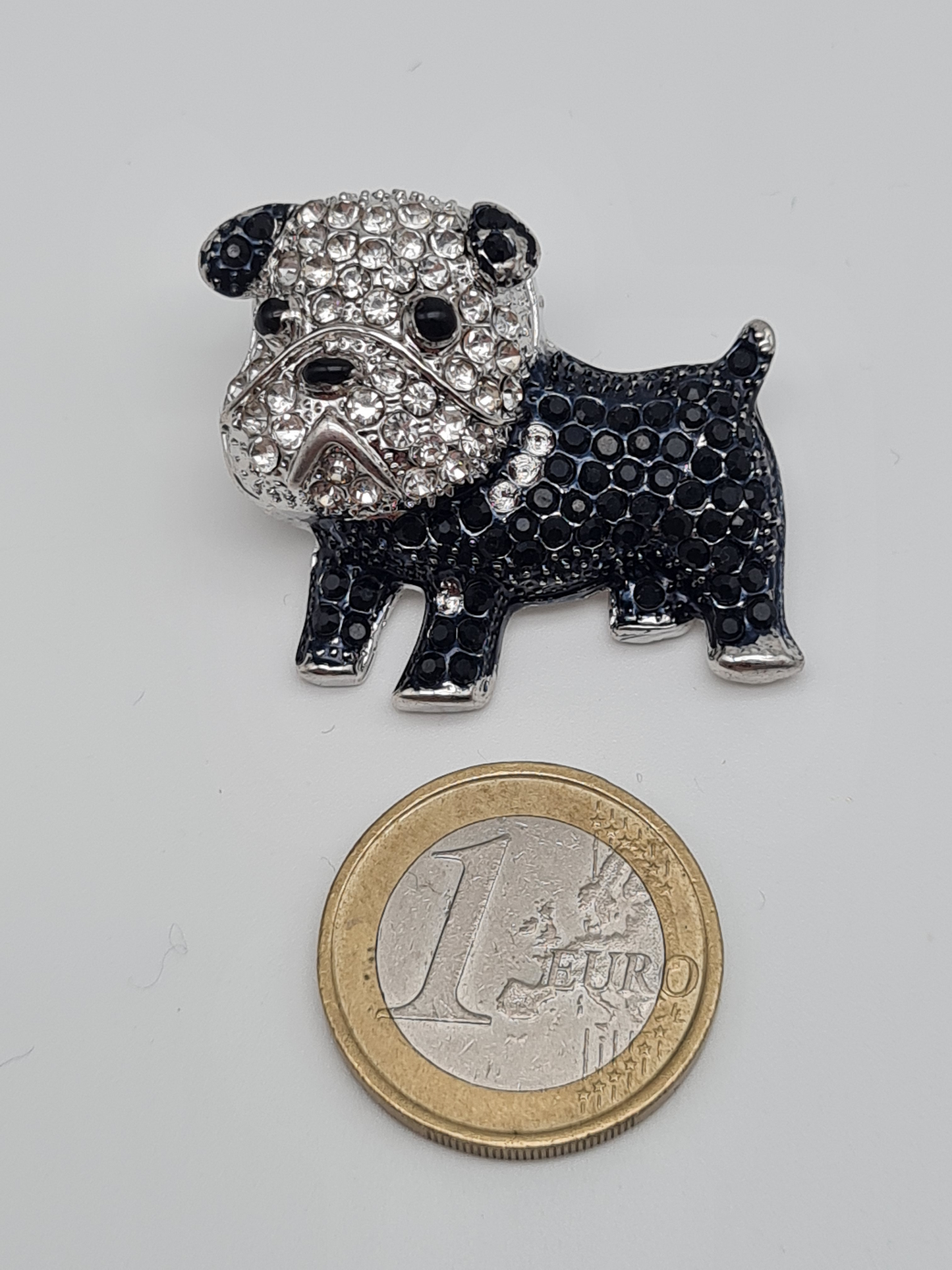 Brosche hund bulldogge schnautzer welpe hündchen haustier