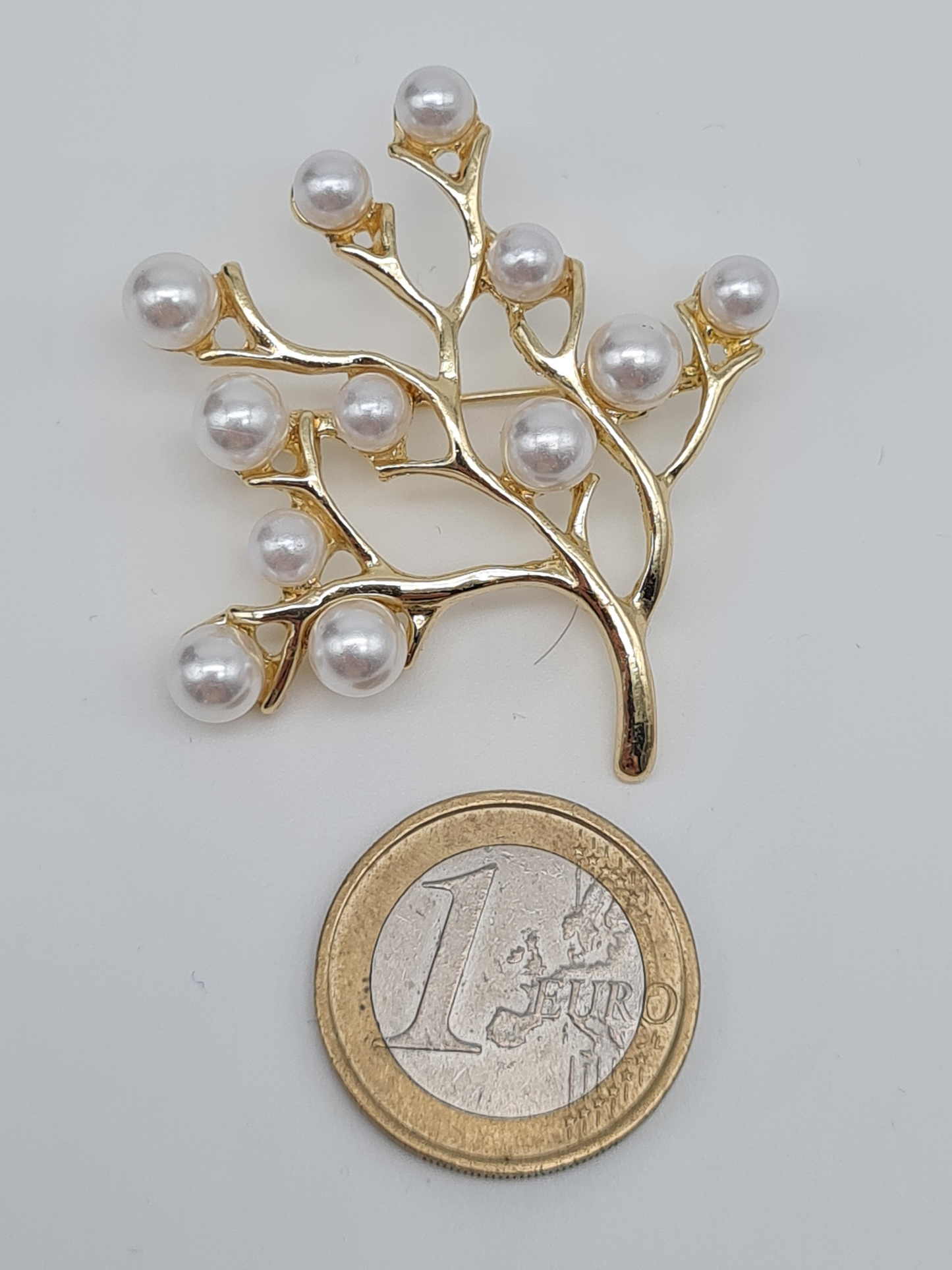 Brosche Goldene Oranmente schleife strass flügel ast perlen quaste fächer