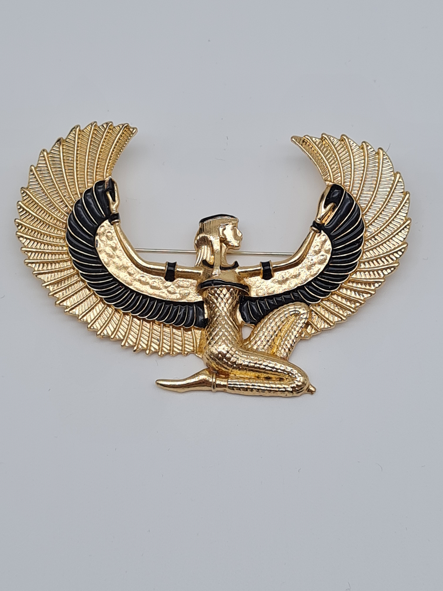 Brosche Isis Ägyptisch göttlich goldfarben mysteriös Göttin