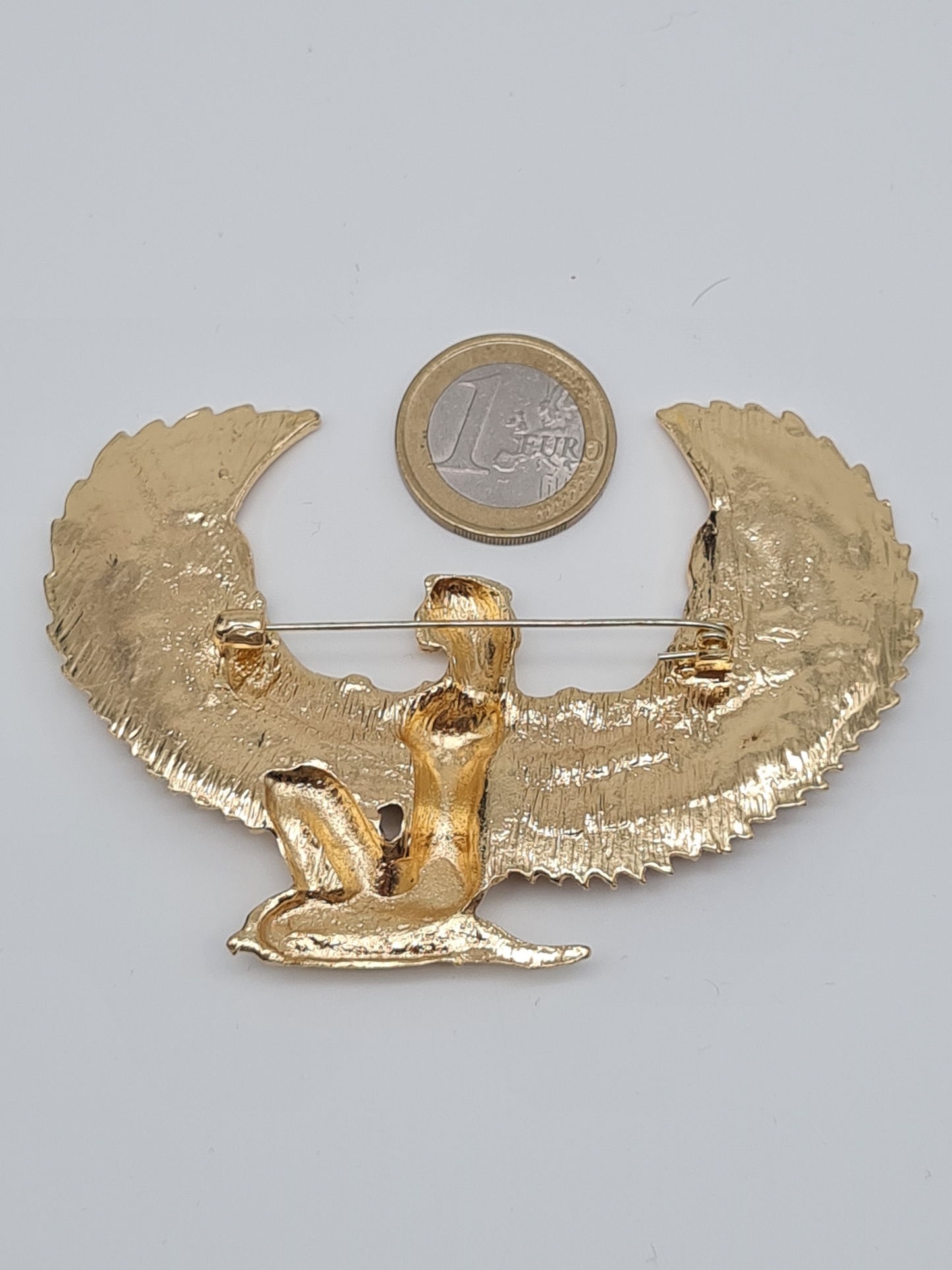 Brosche Isis Ägyptisch göttlich goldfarben mysteriös Göttin