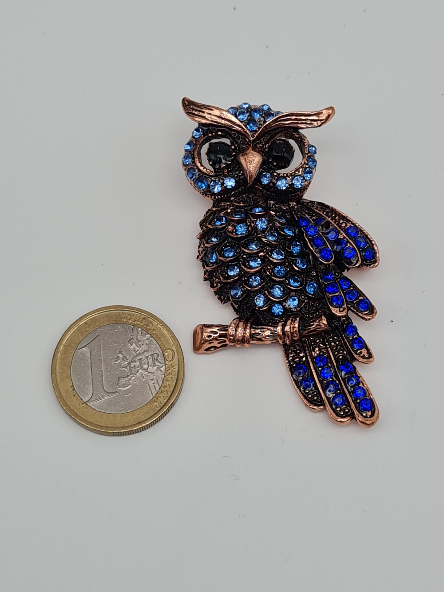 Brosche blau eule eisvogel pfau ente vogel vögel wald tiere natur modeschmuck