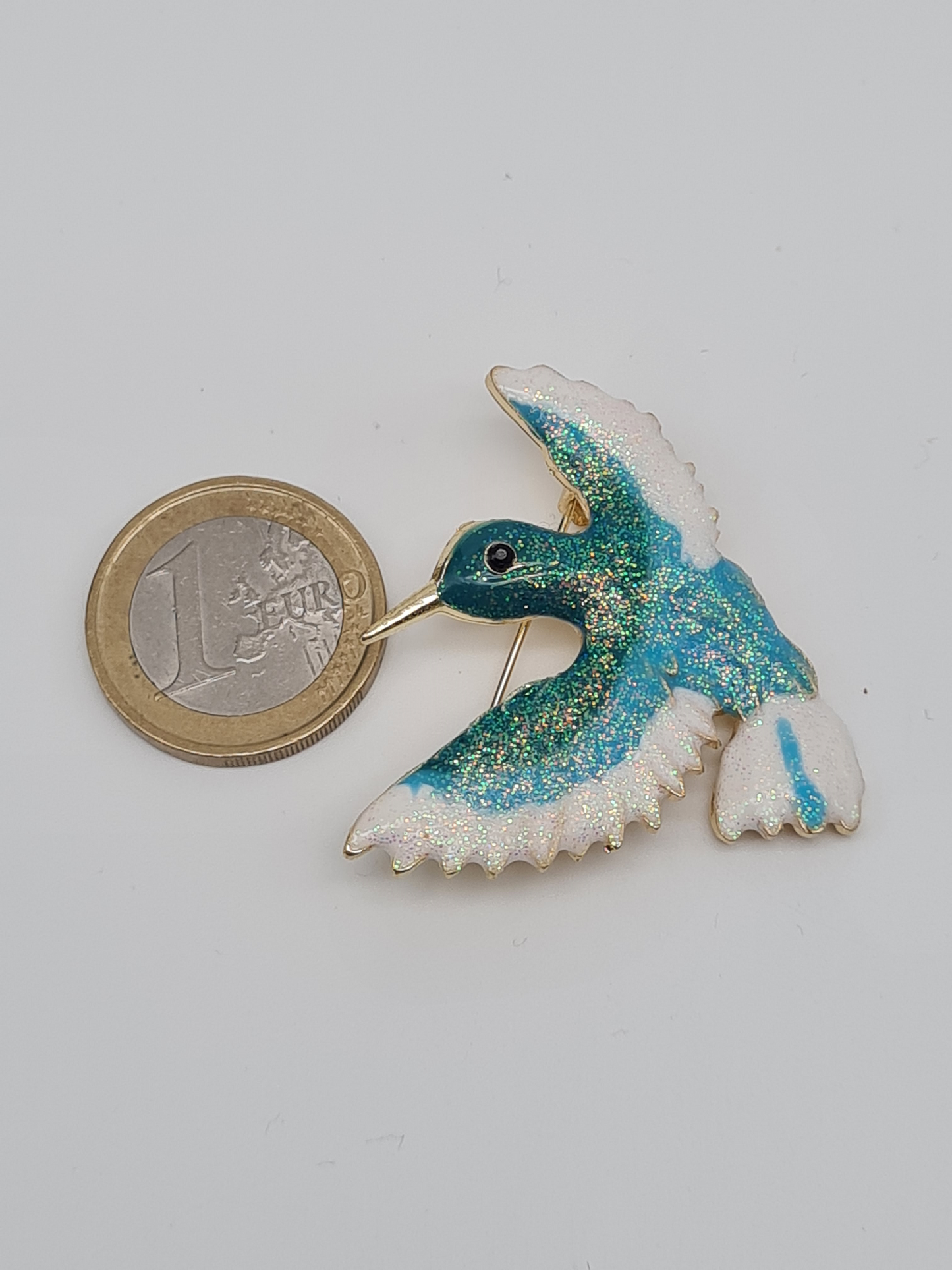 Brosche blau eule eisvogel pfau ente vogel vögel wald tiere natur modeschmuck