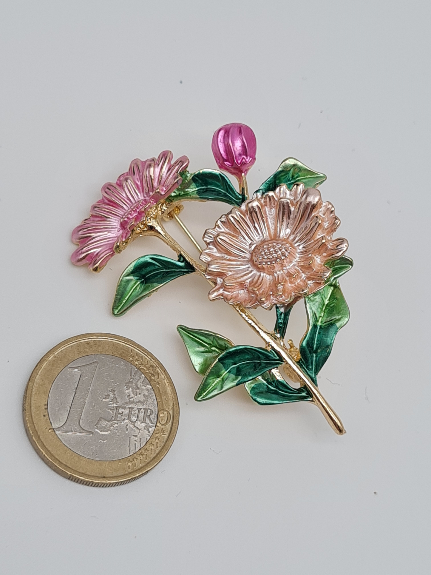 Brosche löwenzahn sonnenblume iris orchidee vanilleblüme aster gänseblümchen modeschmuck