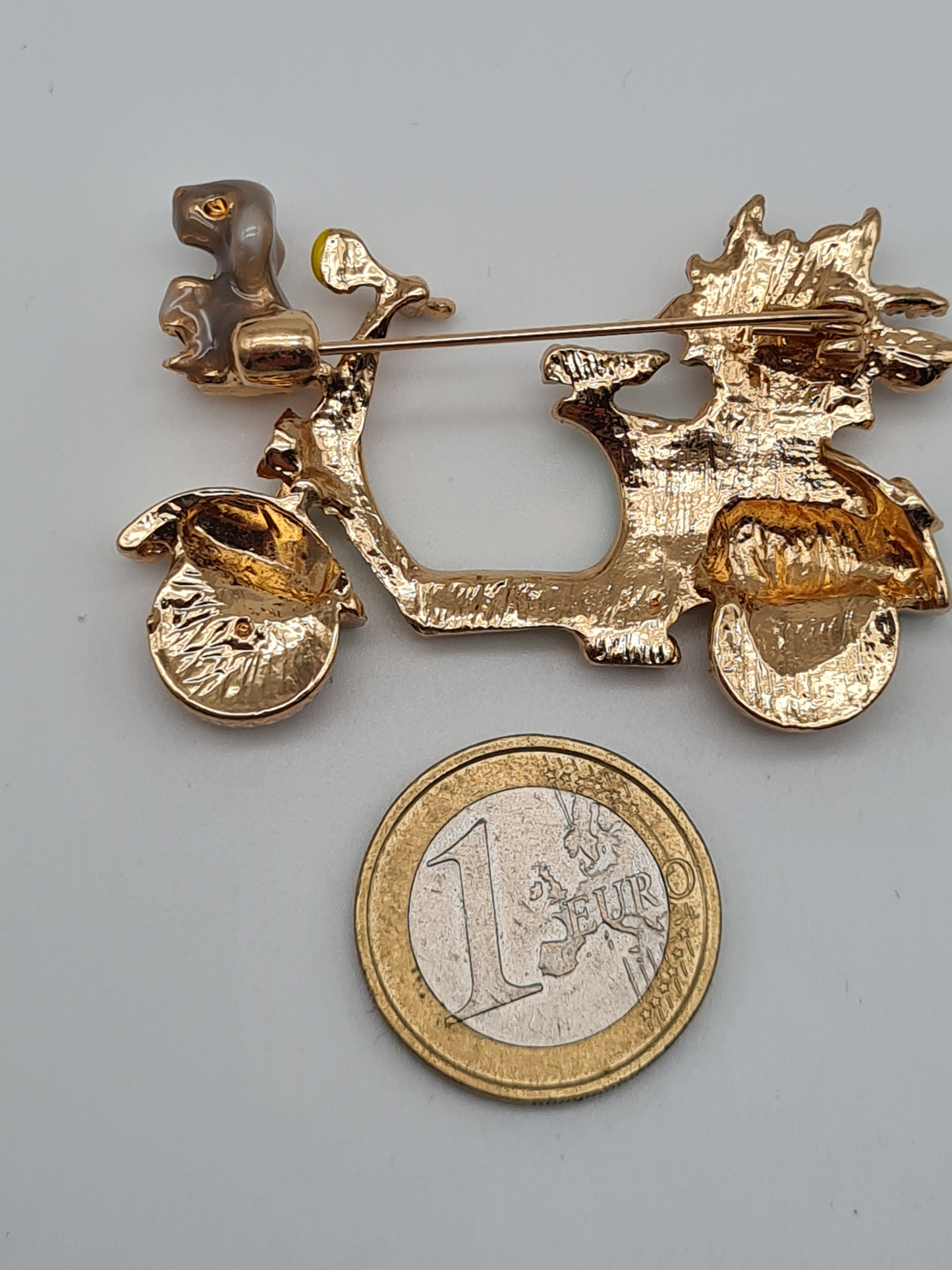 Brosche roller italoroller motor blumen scooter motorrad modeschmuck