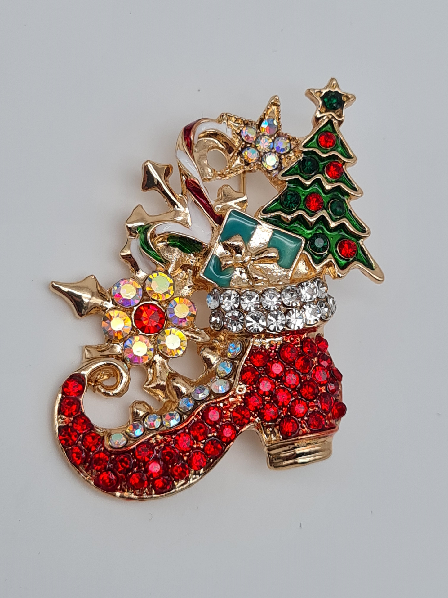 Brosche modeschmuck stiefel geschenke auto handschuh grün weihnachten winter fest